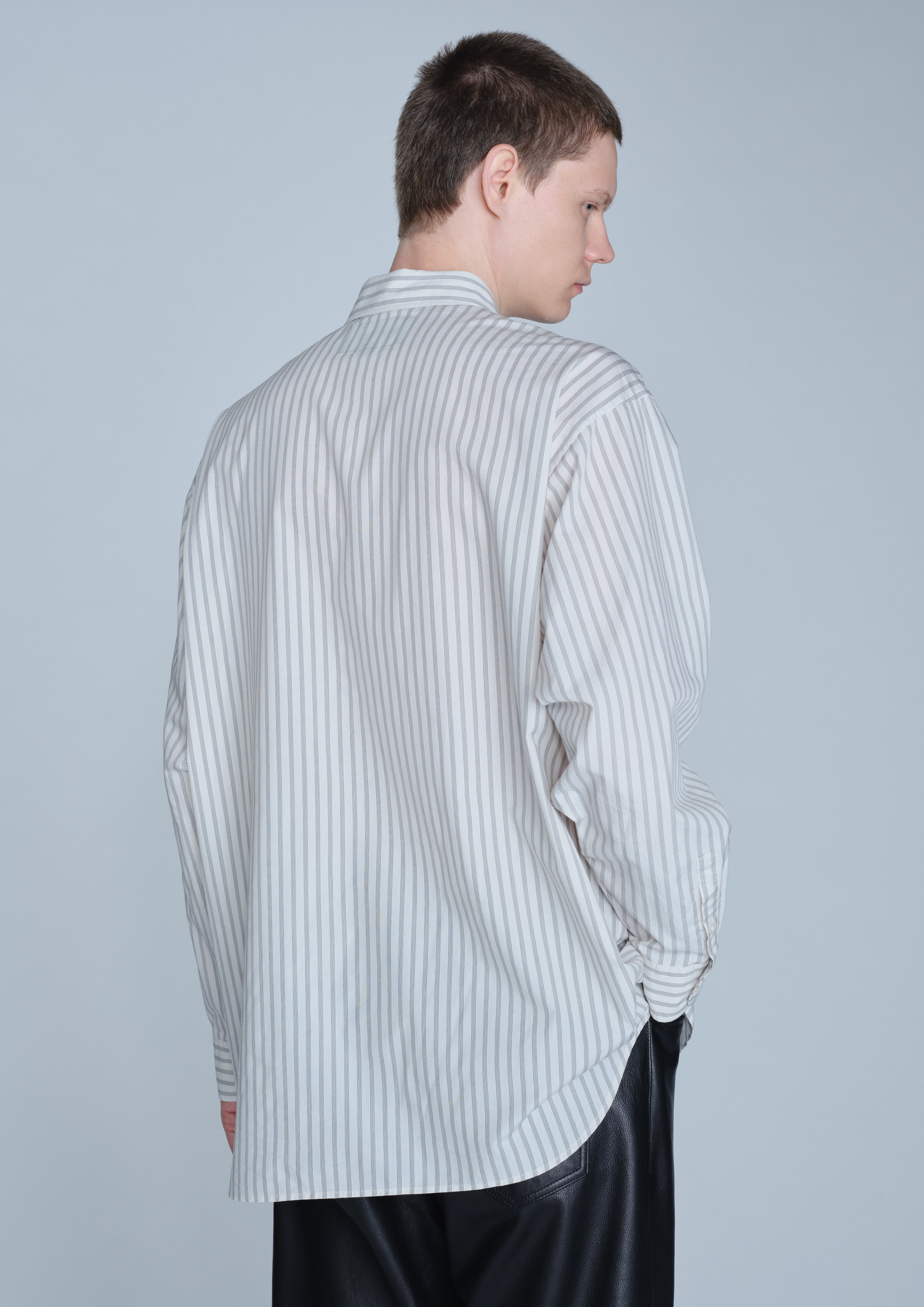 Neighborhood Stripe Shirt LS Hemd grün Streifen Baumwolle