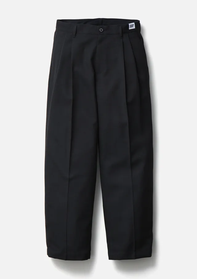 Neighborhood Two Tuck Pants Stoffhose Schwarz Bundfalte