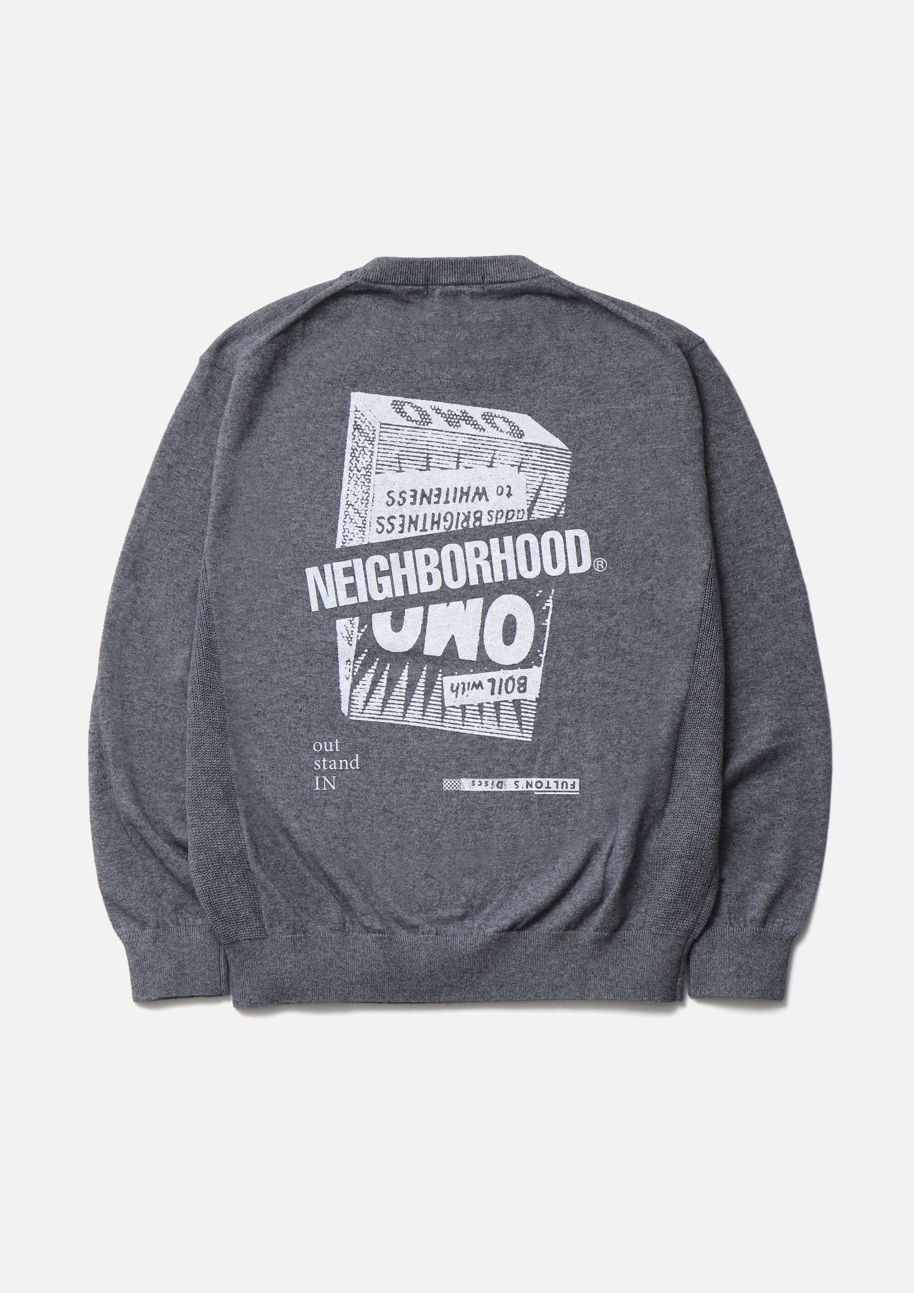 Neighborhood NH X Out Stand In Crewneck Pullover Grau
