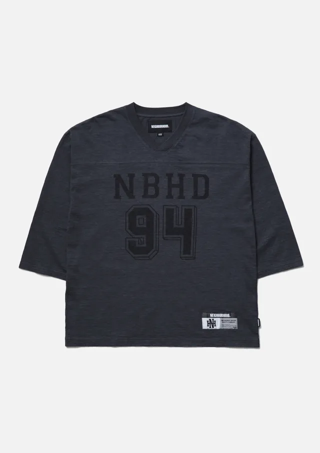 Neighborhood Football Shirt T-Shirt Schwarz 94 Print