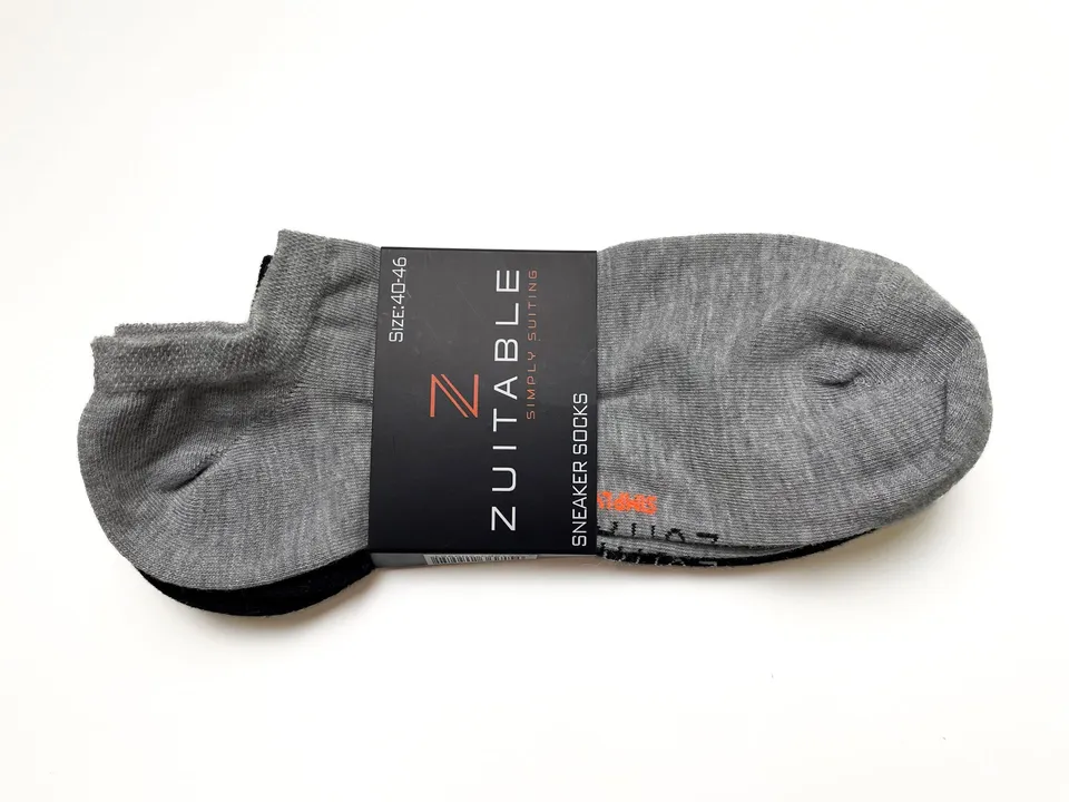 Zuitable DiSocks Sneaker Socken 3er Pack schwarz grau 40-46