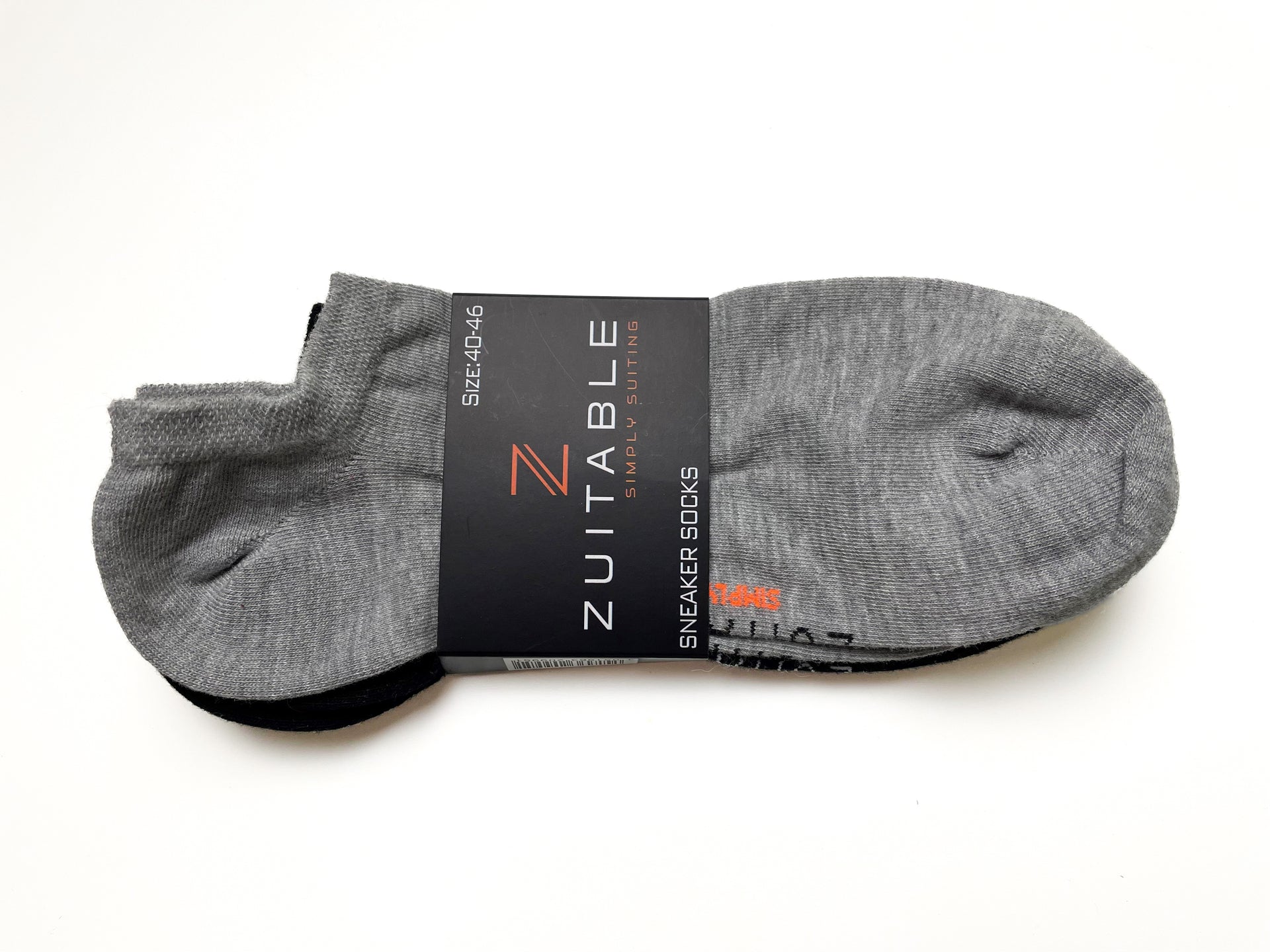 Zuitable DiSocks Sneaker Socken 3er Pack schwarz grau 40-46
