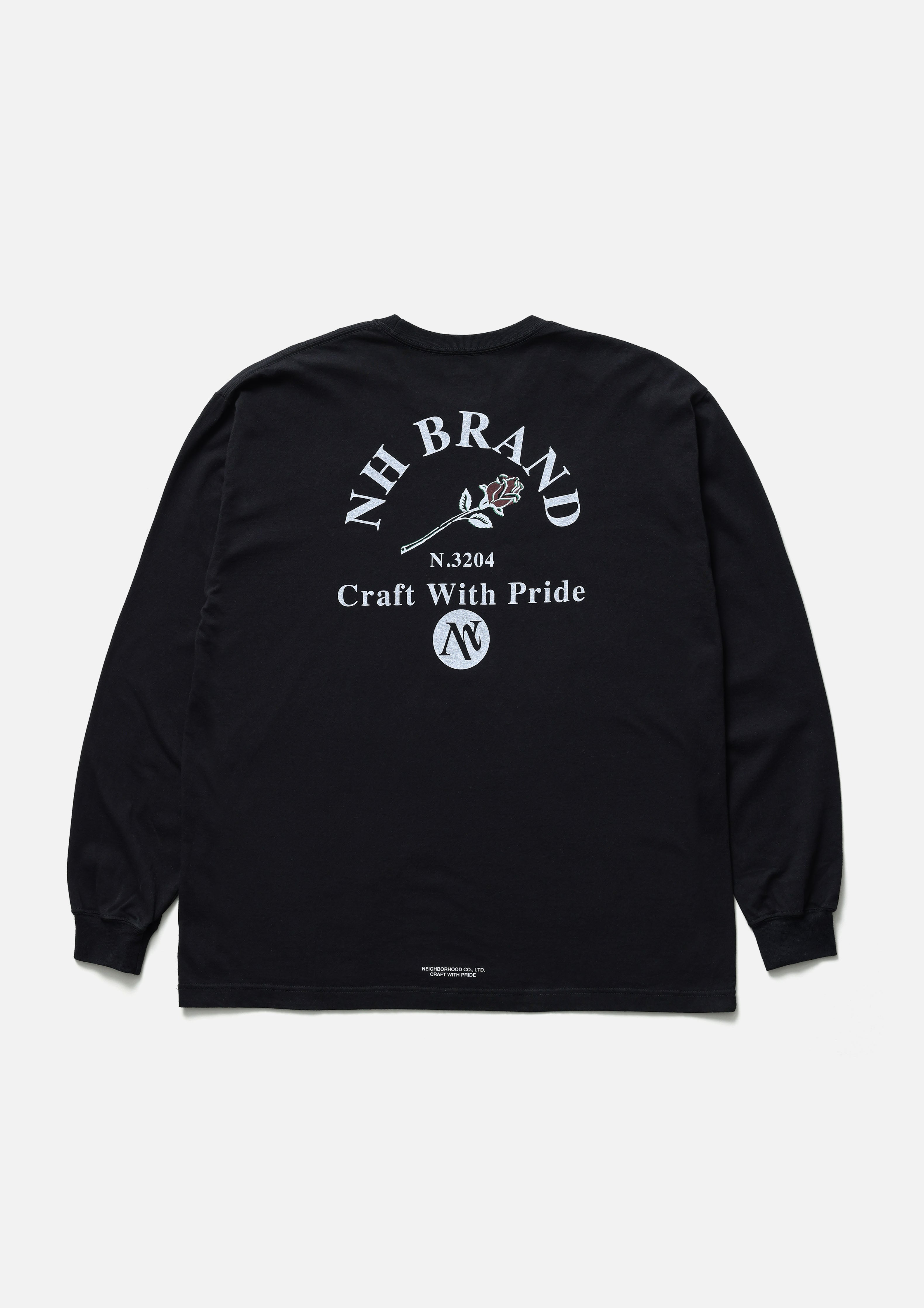 Neighborhood NH Tee LS-17 Langarmshirt Schwarz Baumwolle