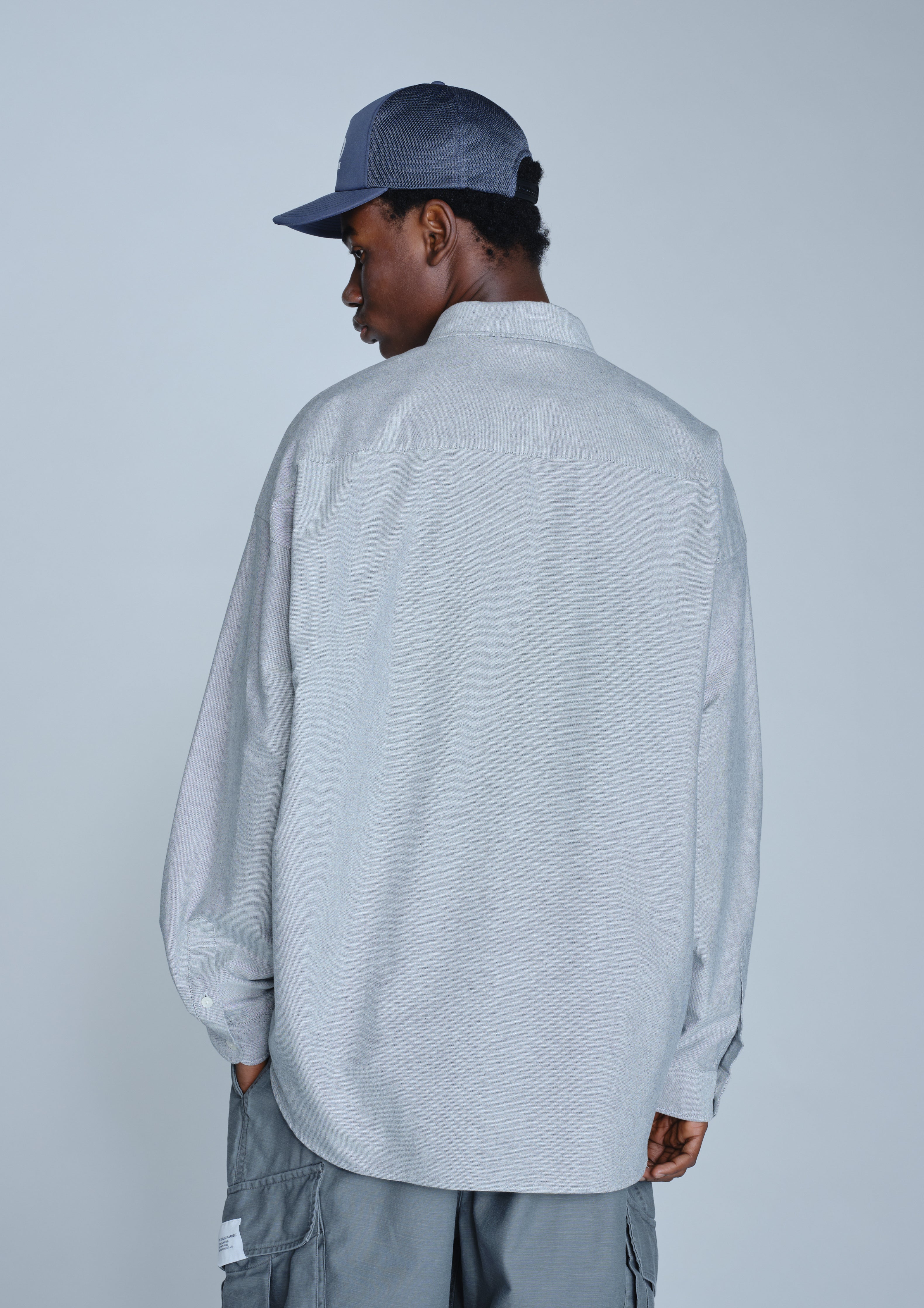 Neighborhood Over Shirt LS Hemd Blau M Oxford