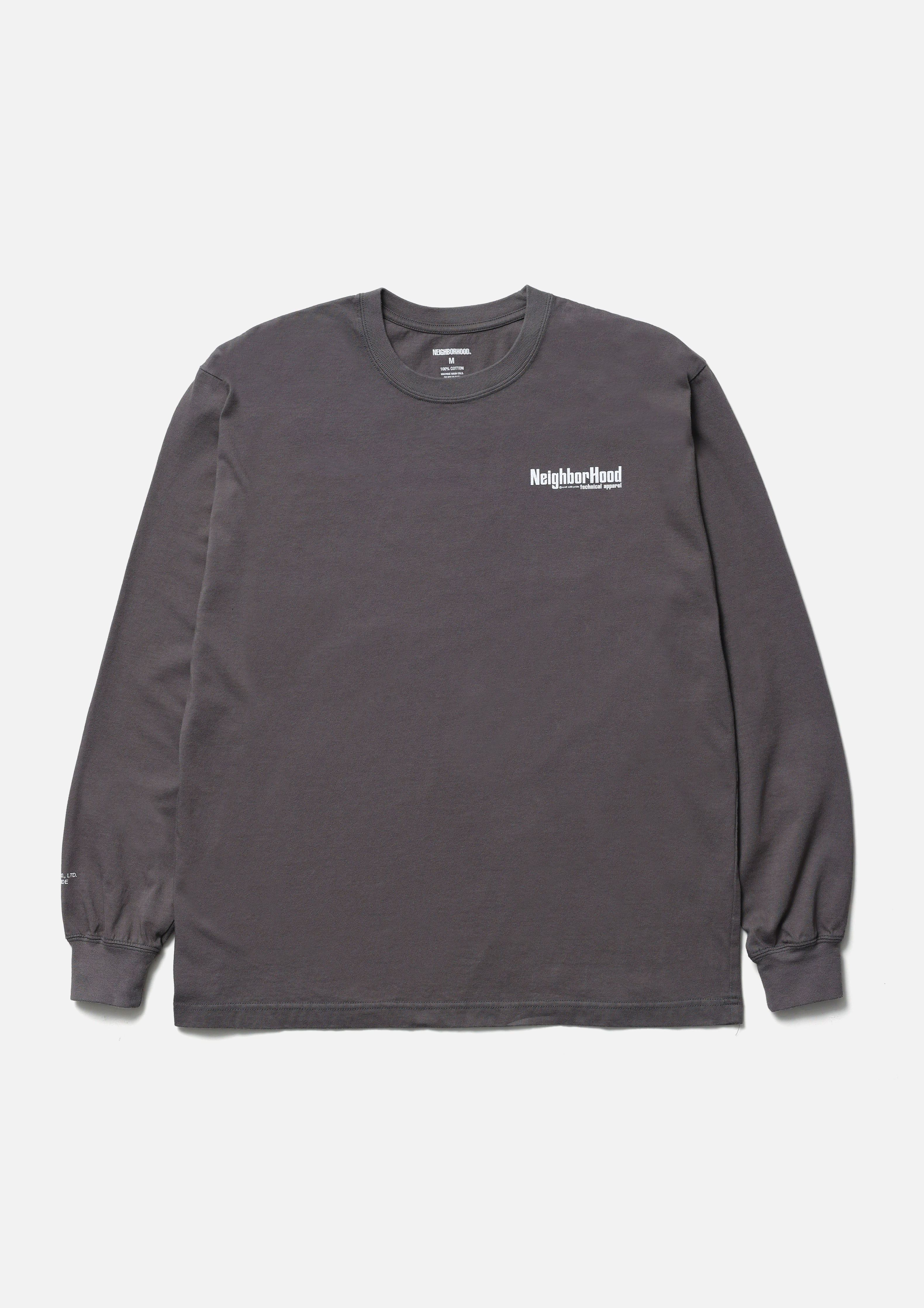 Neighborhood NH Tee LS-14 Langarmshirt Charcoal Baumwolle