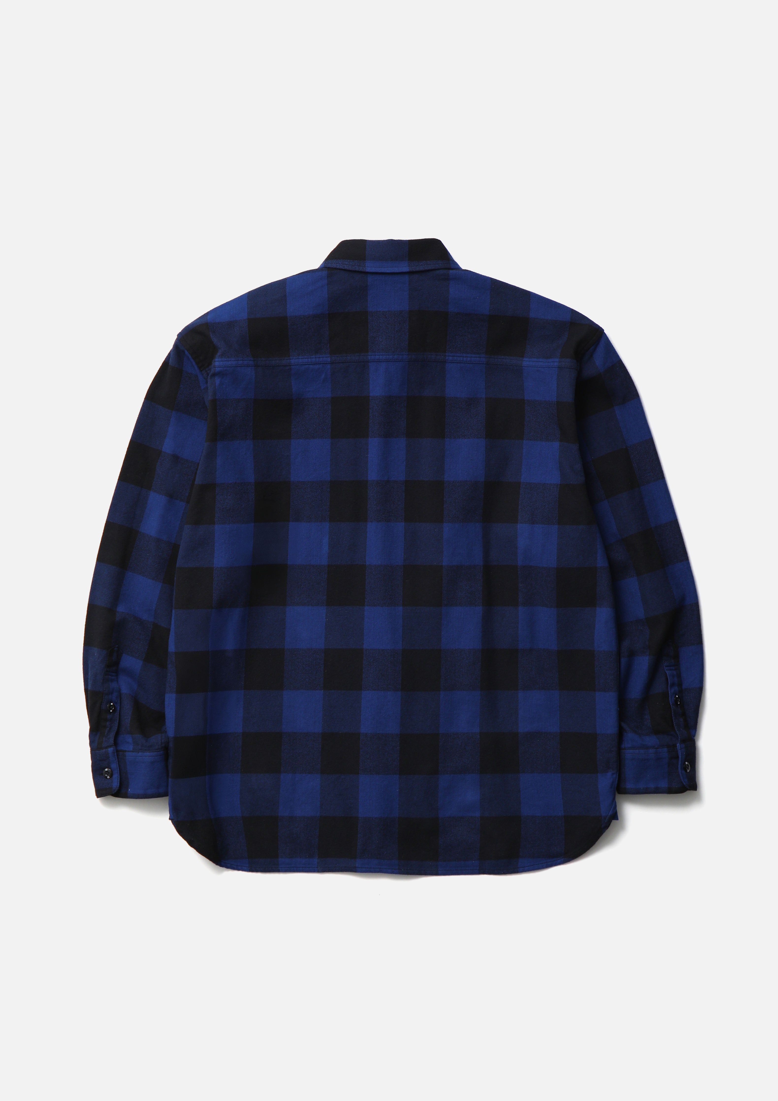 Neighborhood Buffalo Check Shirt LS Flanellhemd Blau Karo