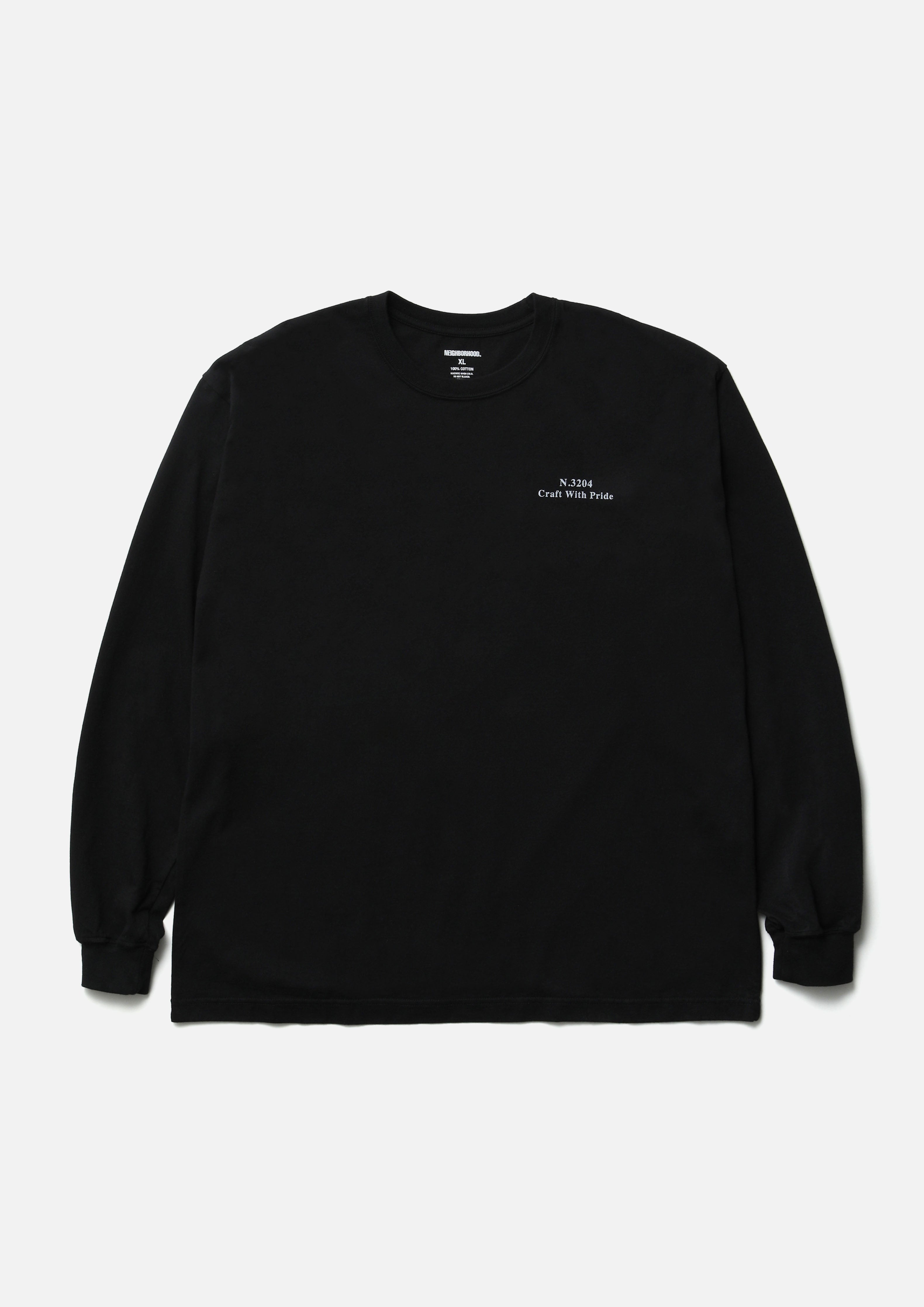 Neighborhood NH Tee LS-17 Langarmshirt Schwarz Baumwolle