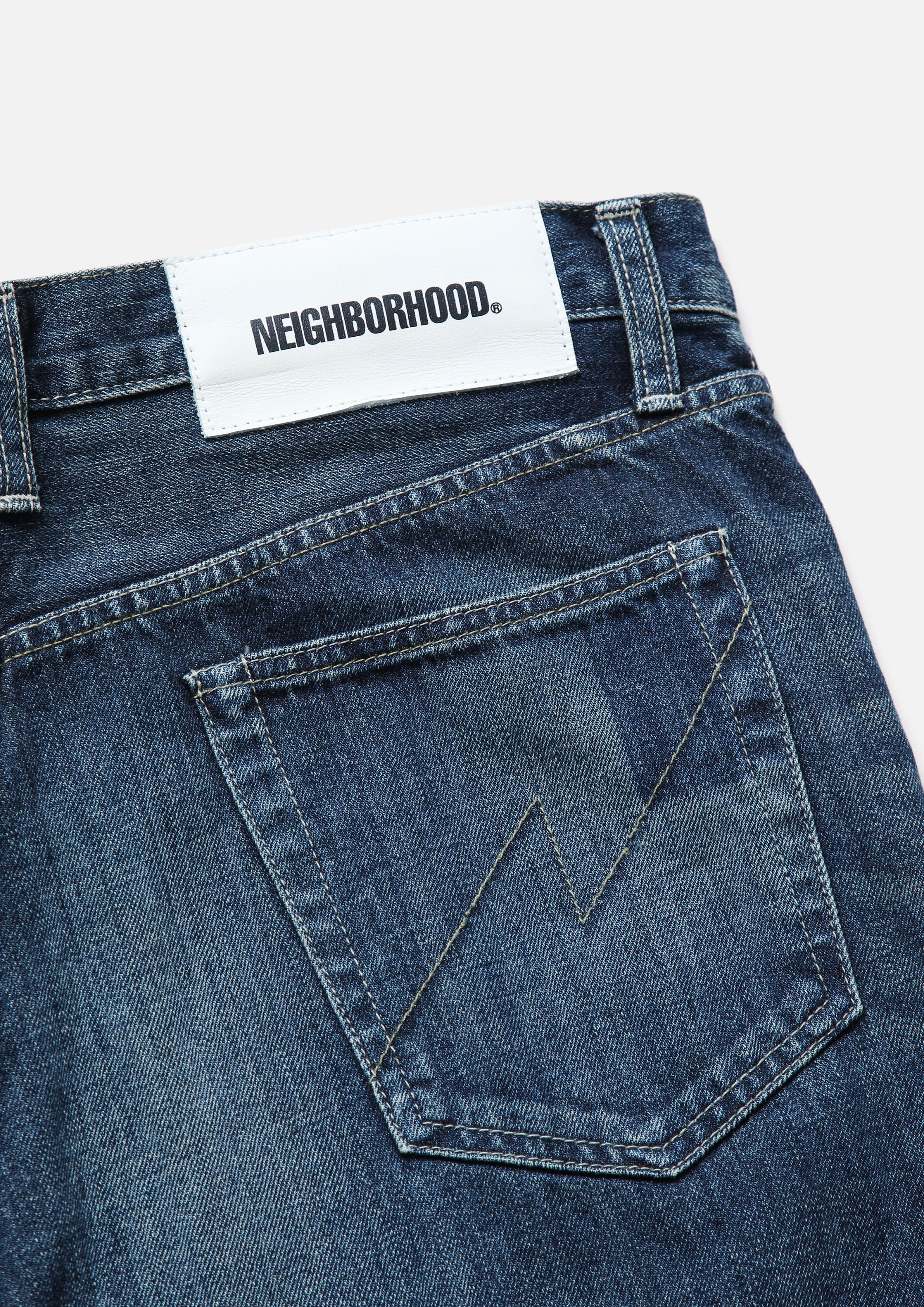 Neighborhood Washed Denim DP Mid Pants Jeans Schwarz 12oz
