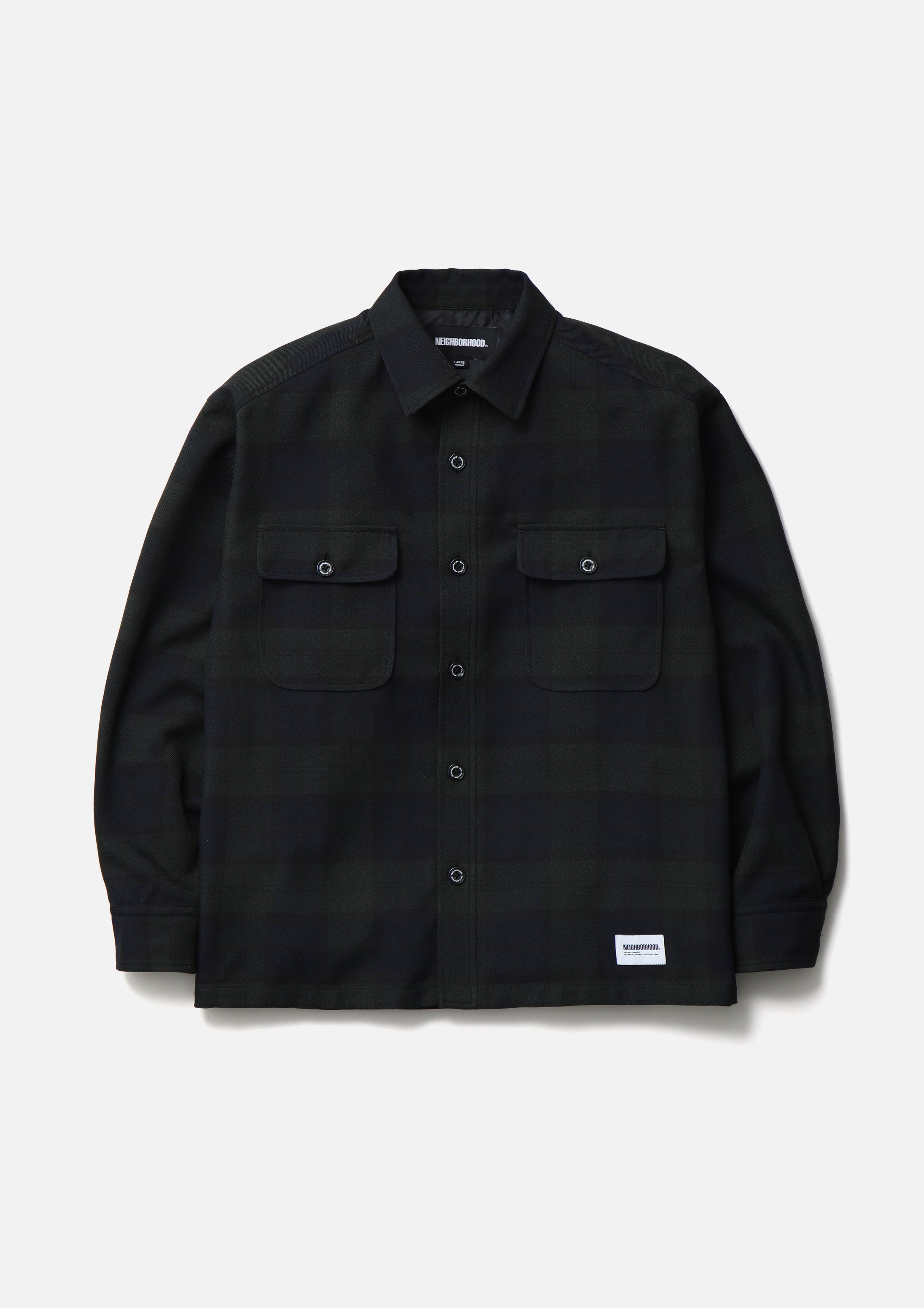 Neighborhood CPO Shirt LS Überhemd Black Tech-Tweed