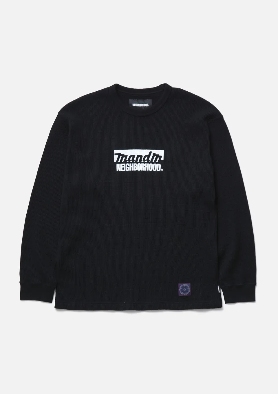 Neighborhood NH X M&M Waffle Crewneck Sweatshirt Schwarz Langarm