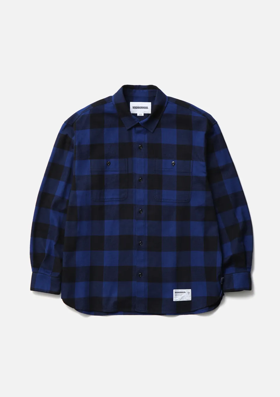 Neighborhood Buffalo Check Shirt LS Flanellhemd Blau Karo