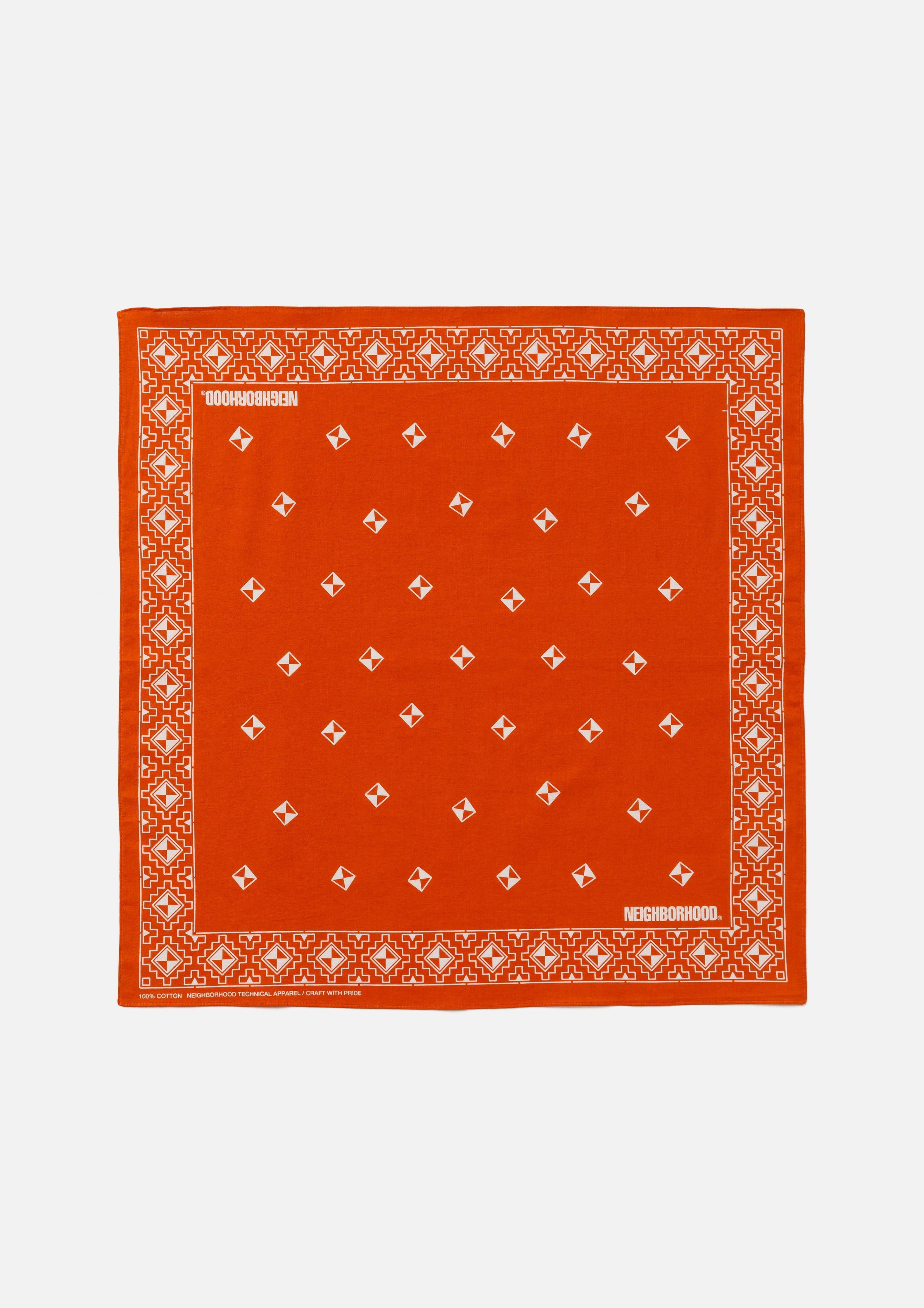 Neighborhood Geometric Pattern Bandana Baumwolle Schwarz