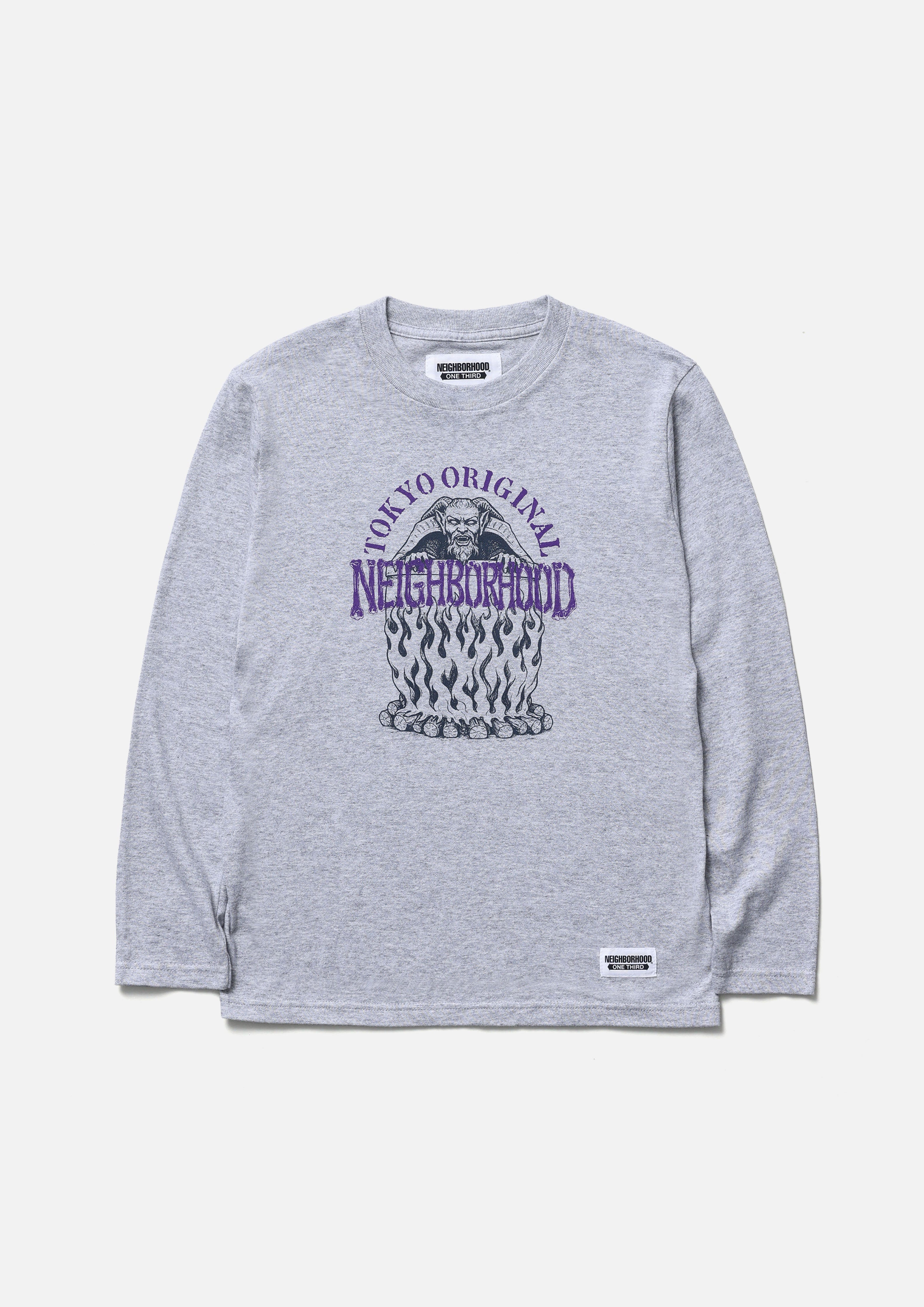 Neighborhood OT Tee LS-2 Langarmshirt Kinder Grau 5.6oz Print