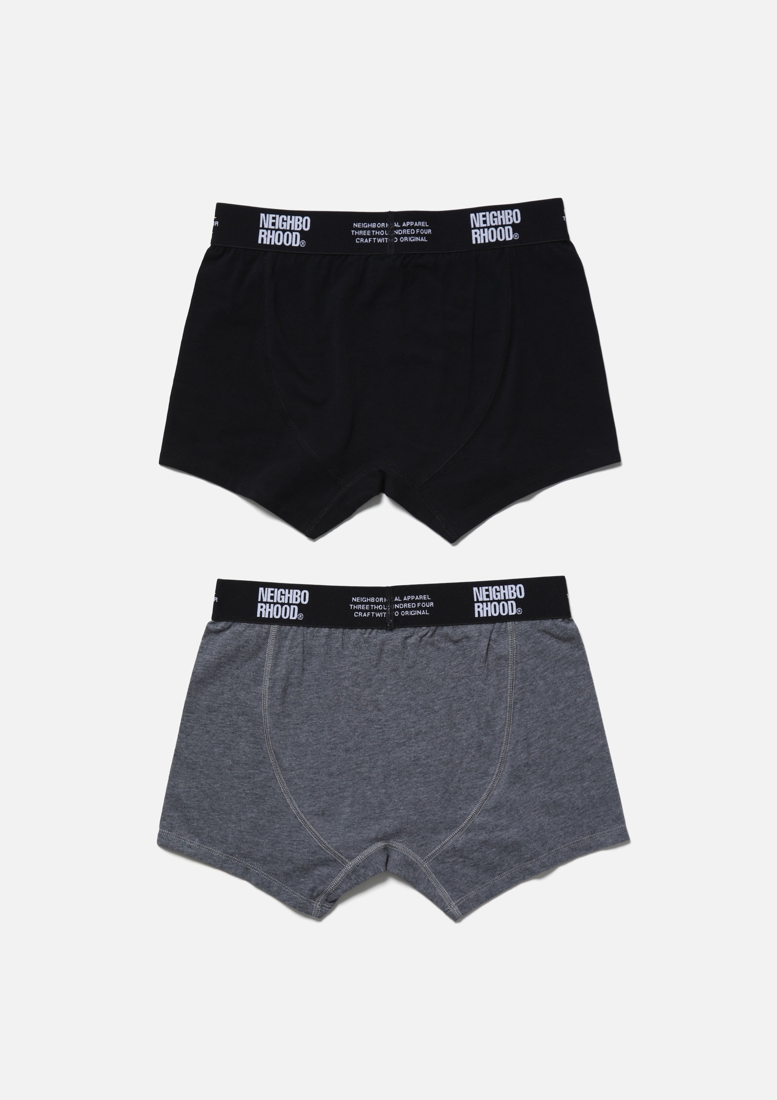 Neighborhood Classic 2Pack Unterhose Schwarz-Grau Logo