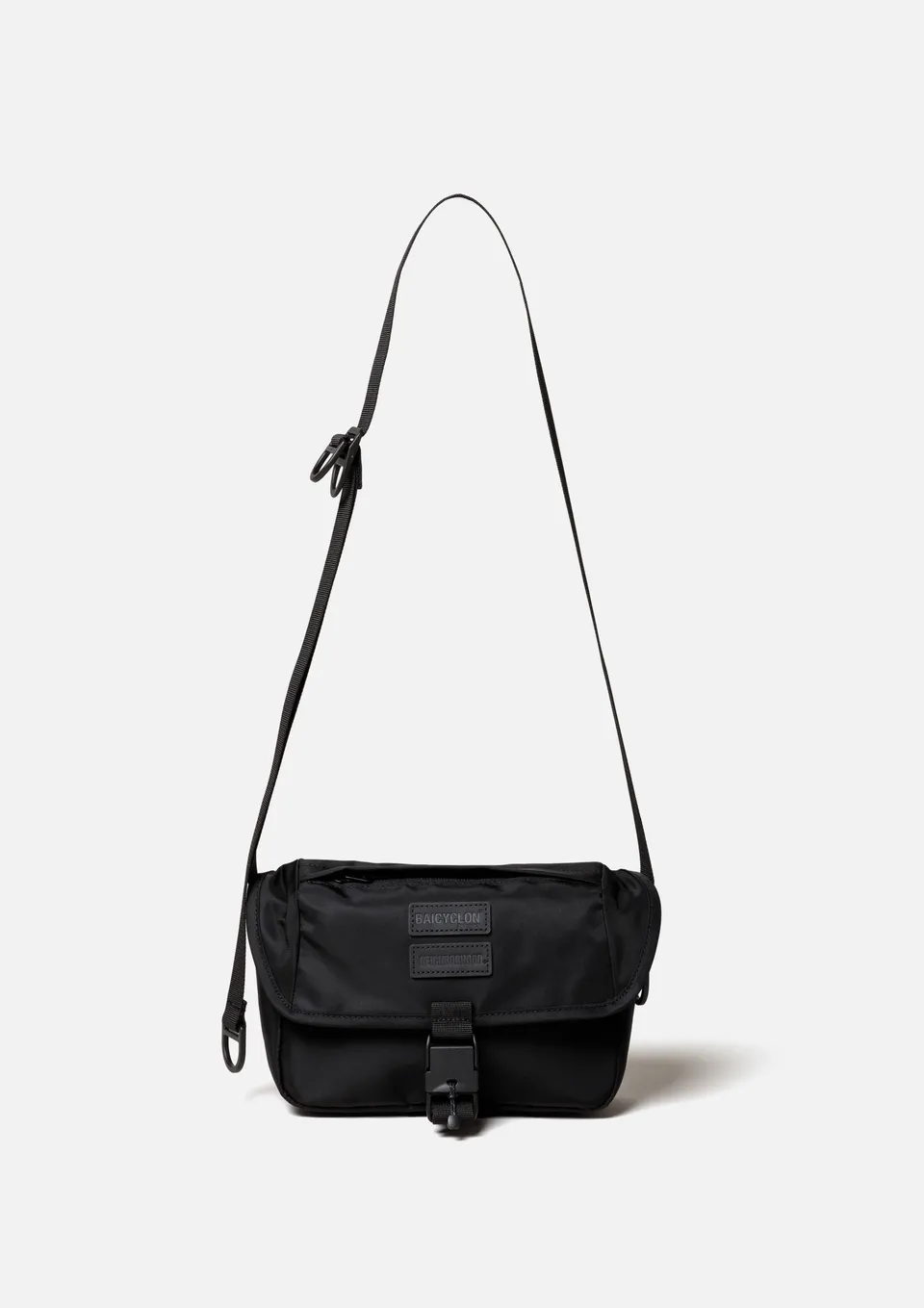 Neighborhood NH x Baicyclon Flap Umhängetasche Schwarz Nylon
