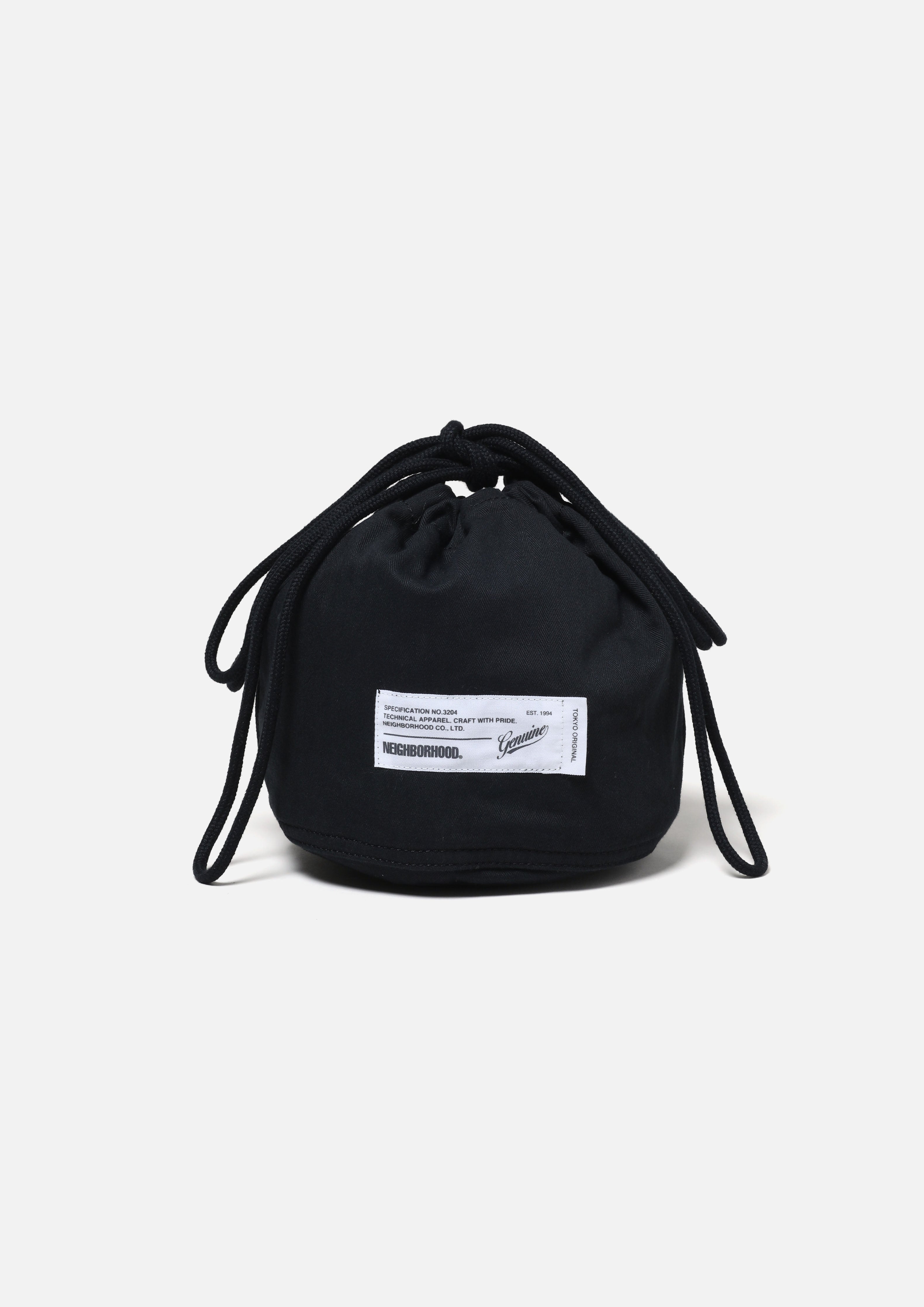 Neighborhood HBT Drawstring Bag Beutel Schwarz Einheitsgröße