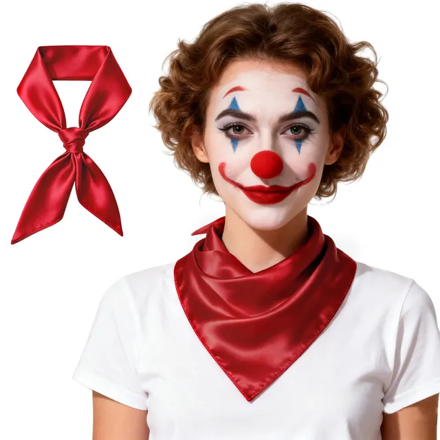 Fairycos Seidentuch Halstuch Damen 72x72 Rot