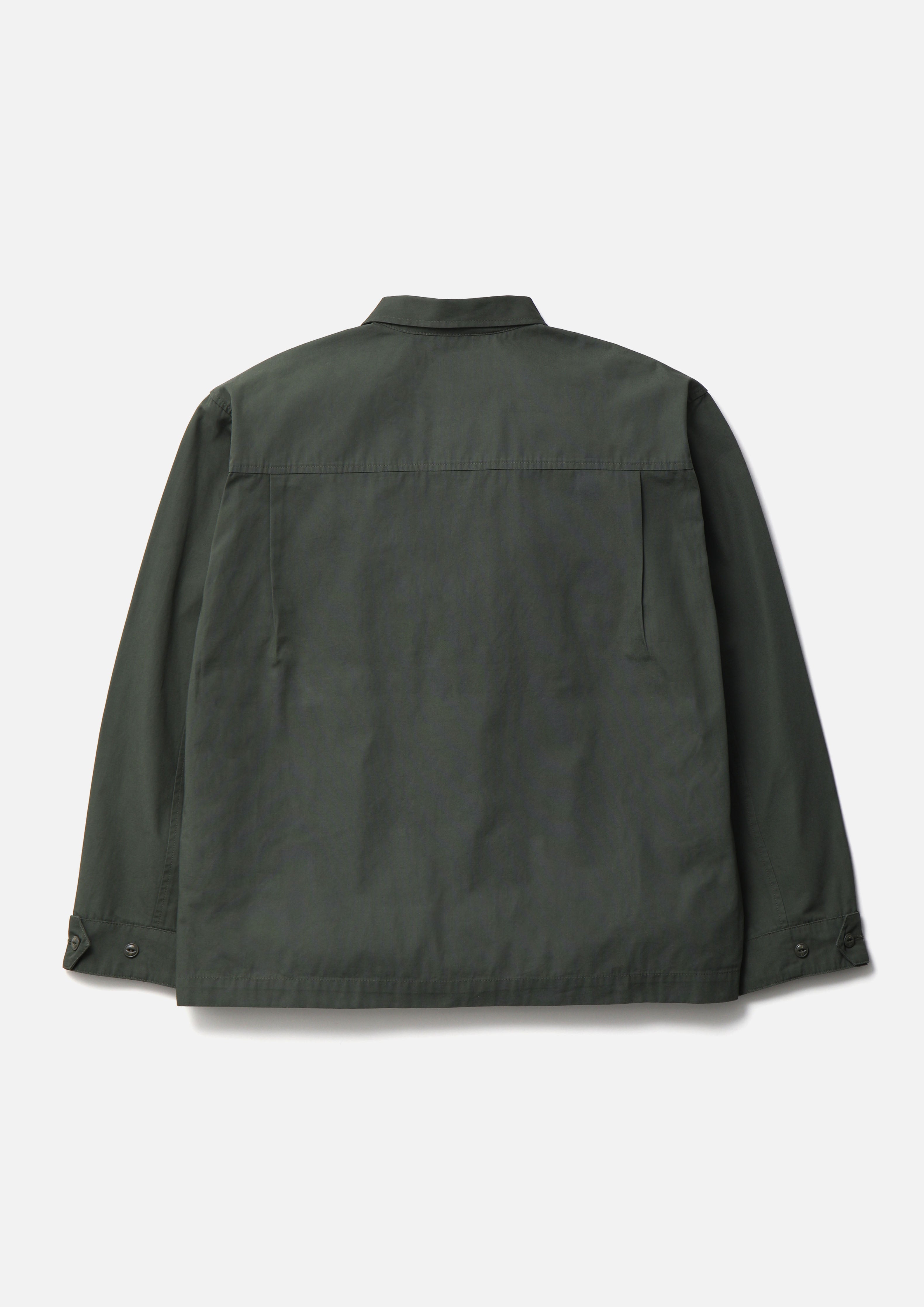 Neighborhood Slant Pocket Shirt LS Hemd Olive Drab Canvas