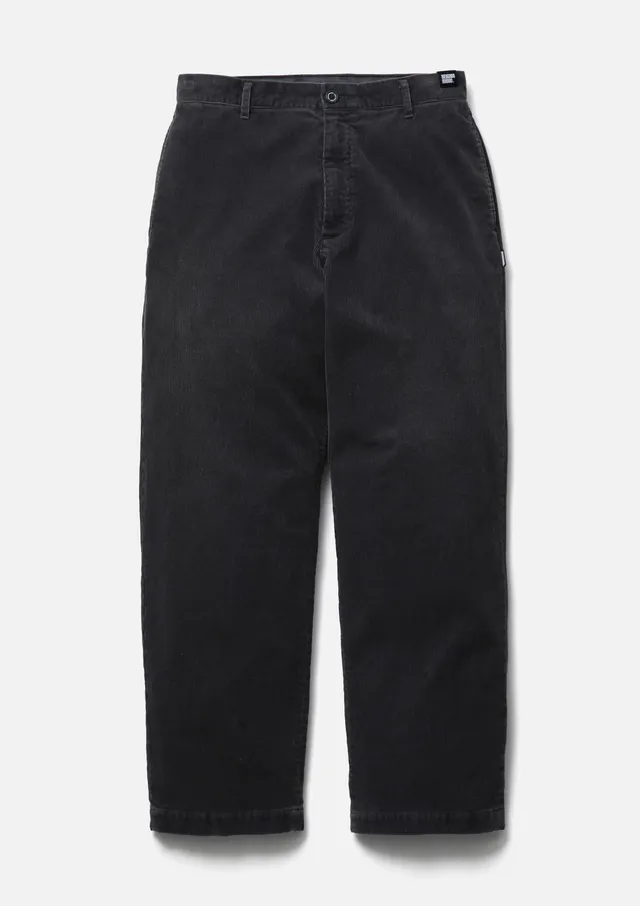 Neighborhood Washed Corduroy Plain Pants Cordhose Schwarz