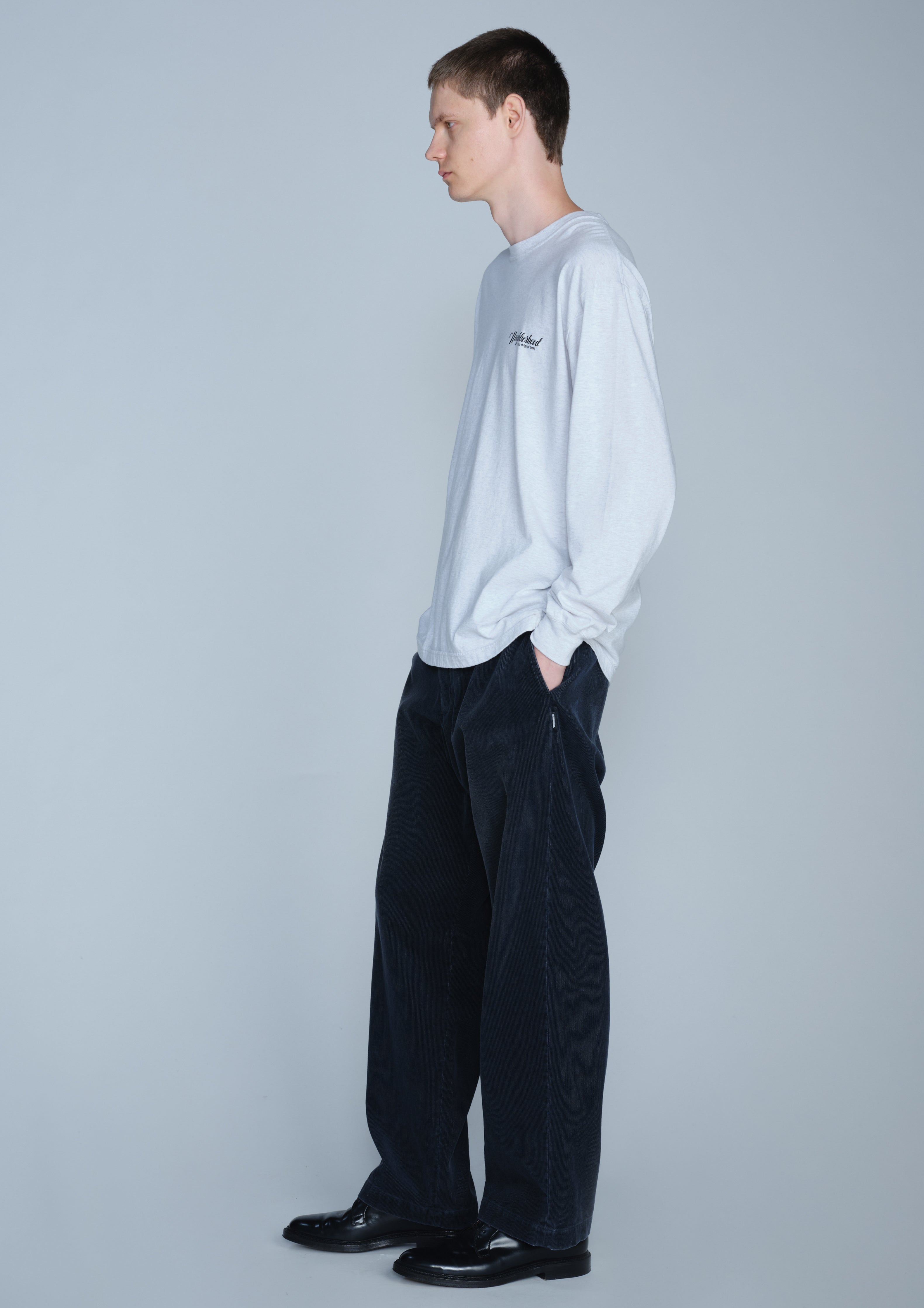 Neighborhood Washed Corduroy Plain Pants Cordhose Schwarz
