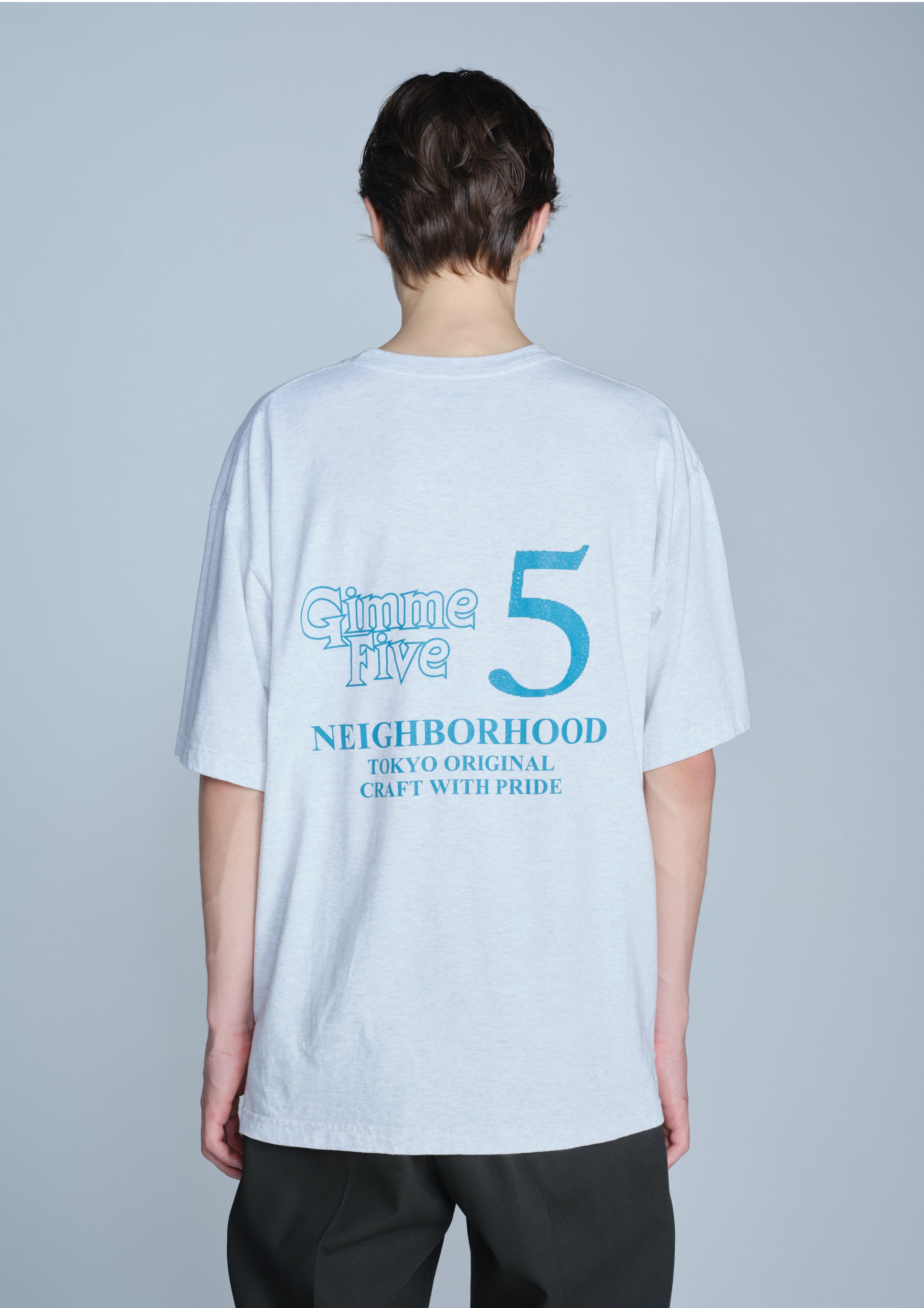 Neighborhood NH X Gimme Five Tee SS-4 T-Shirt Charcoal Print