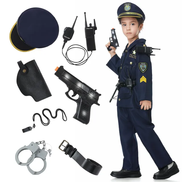 Fairycos Polizei Kostüm Kinder Jungen Mädchen