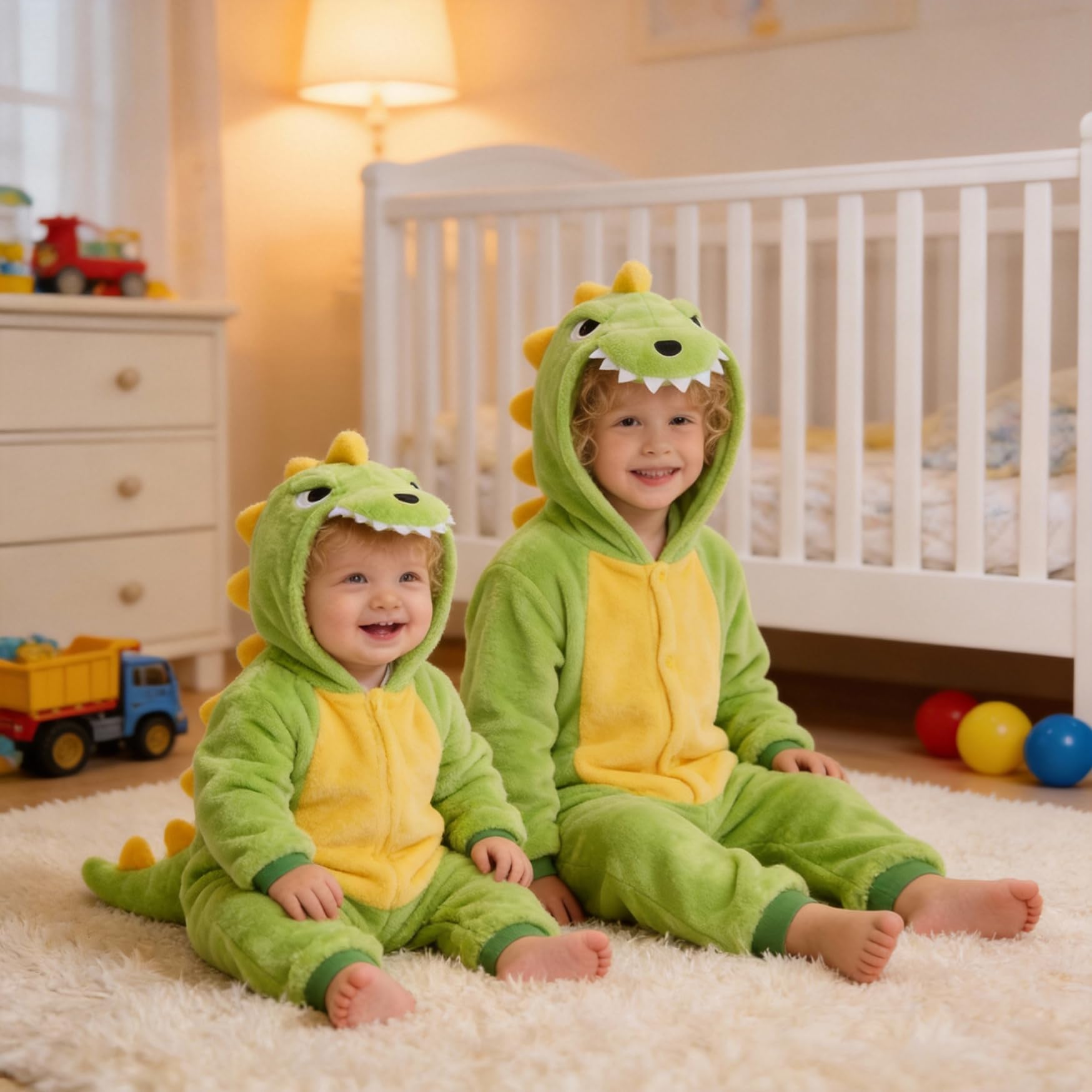 Fairycos Dino Kostüm Kinder 104-110 Grün Polyester