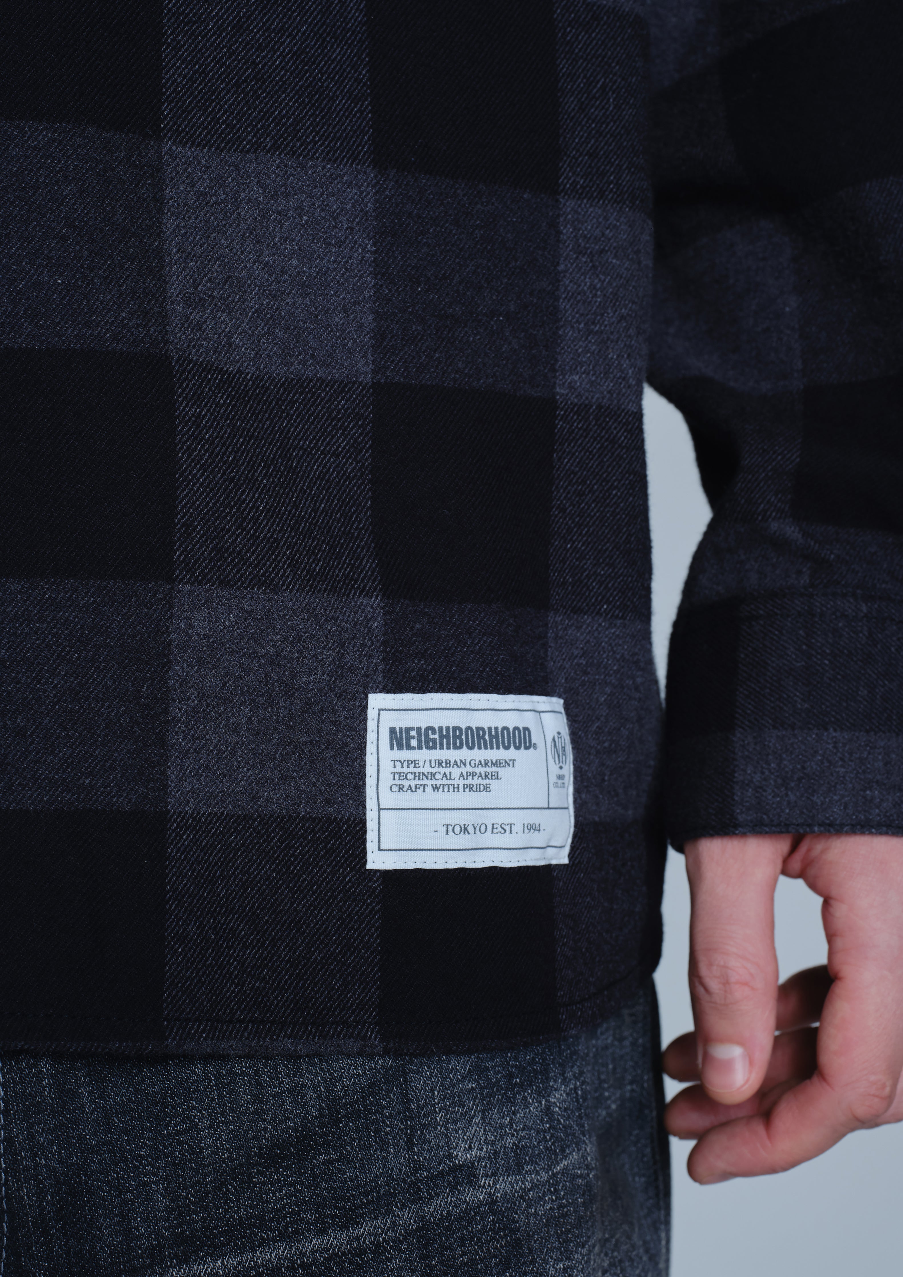Neighborhood Buffalo Check Shirt LS Flanellhemd Blau Karo