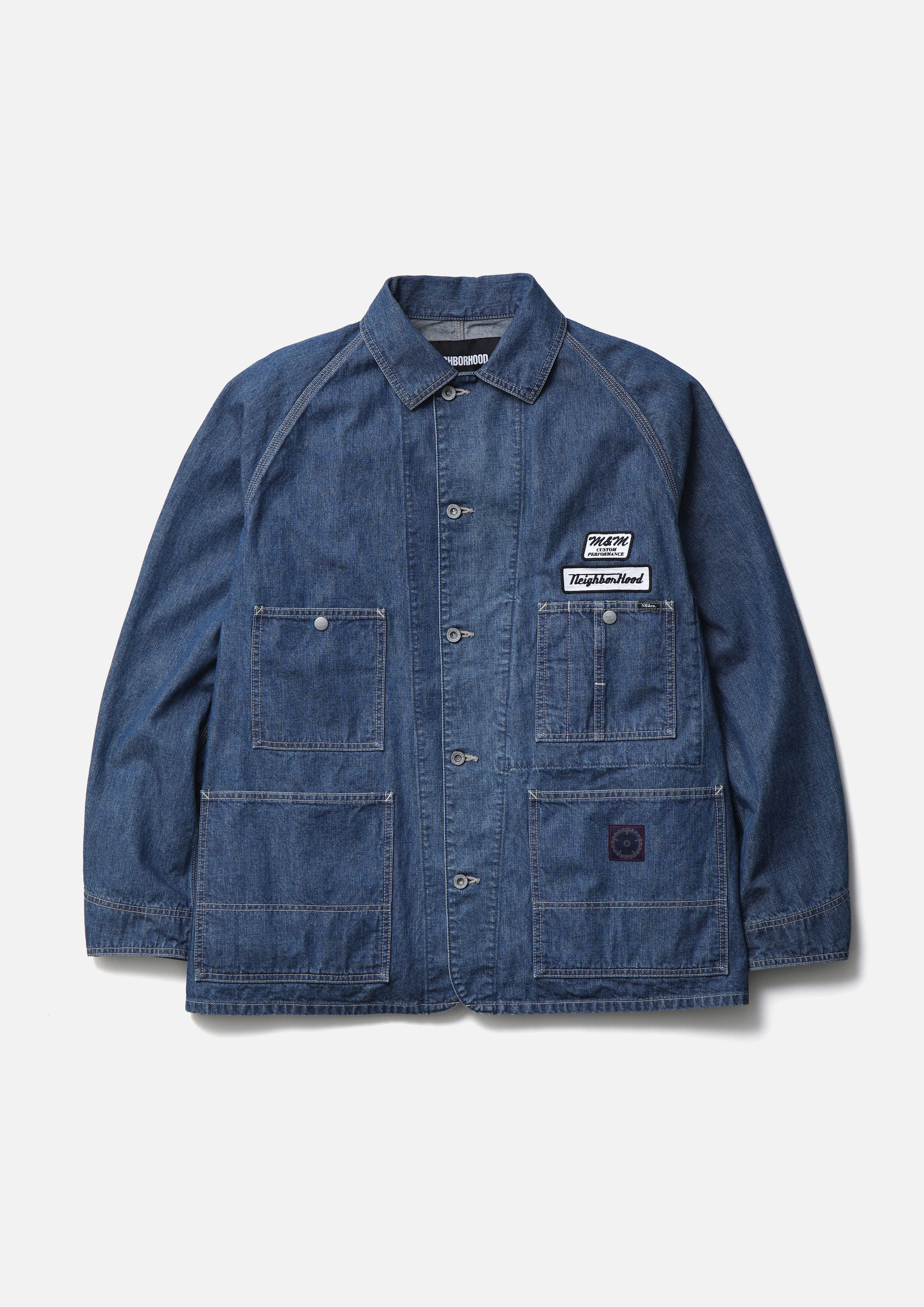 Neighborhood NH x M&M Coverall Jacke Jeans Indigo 11oz
