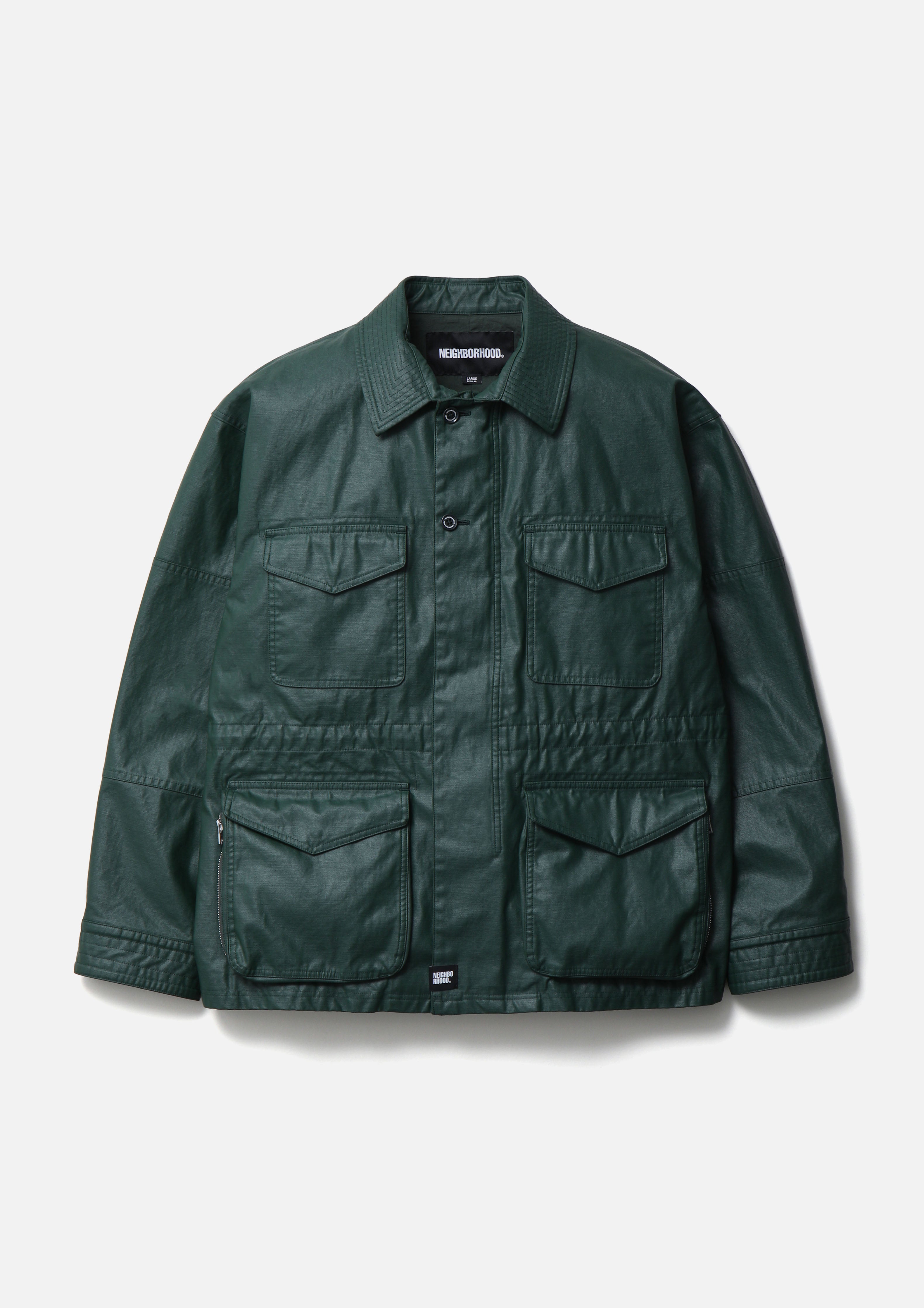 Neighborhood Coated M-43 Type Jacket Feldjacke Grün M Baumwolle