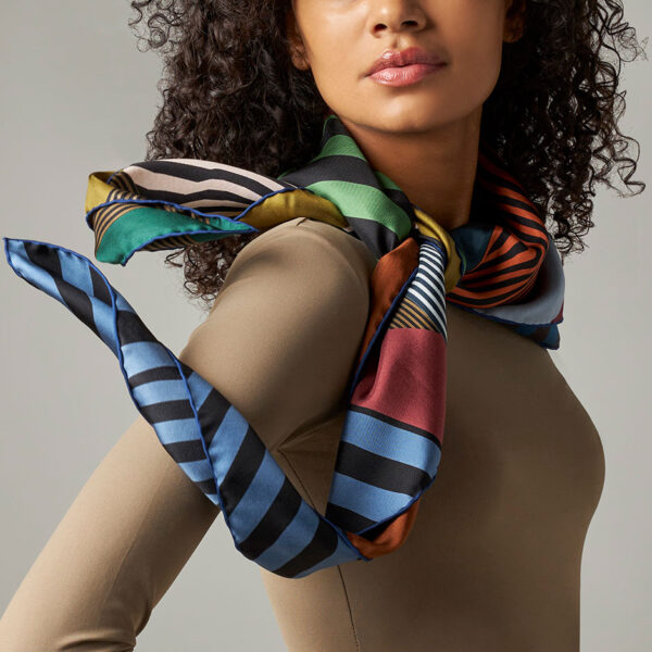 Barbieri Foulard Waves Seidentuch 100x100 Seide
