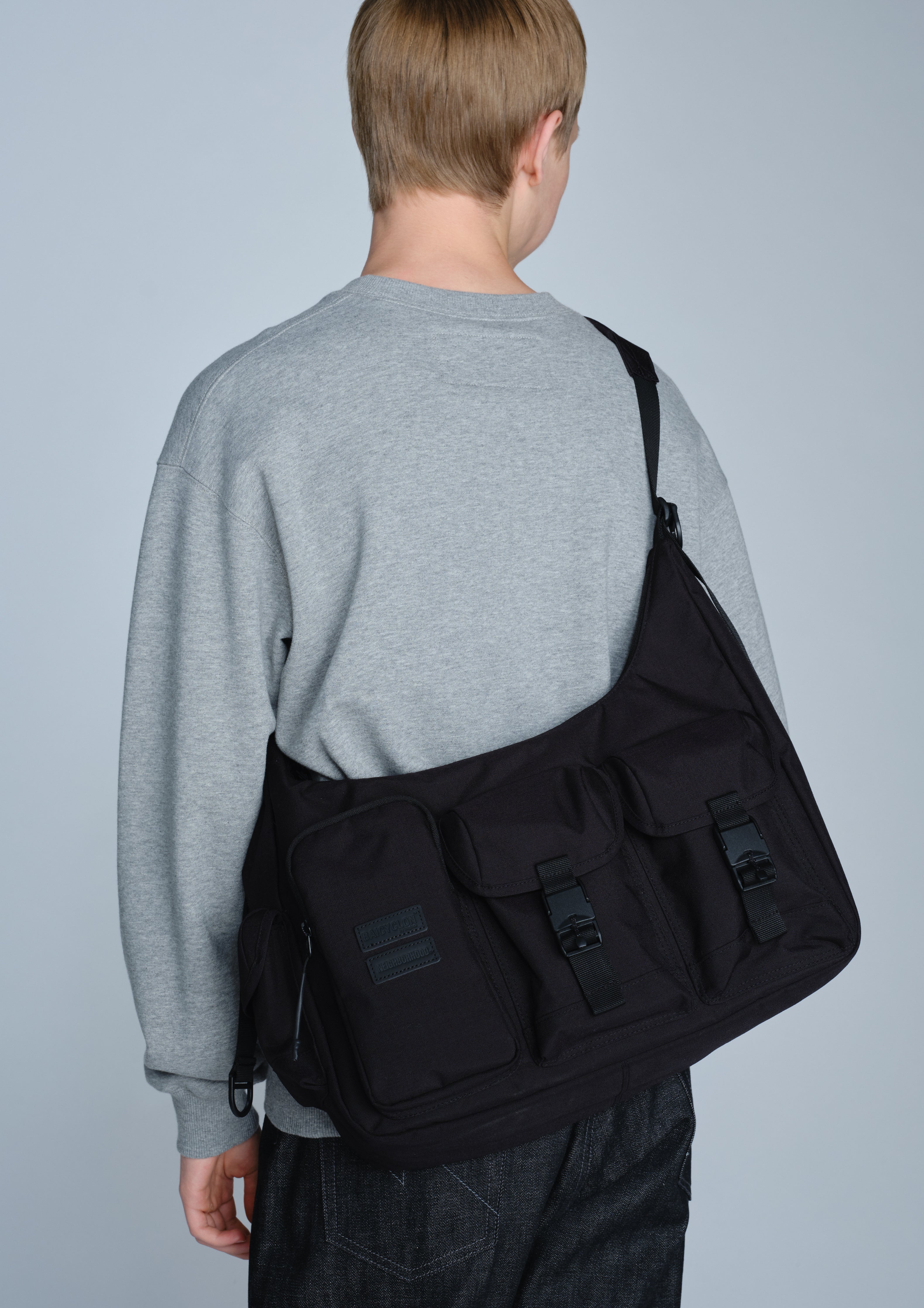 Neighborhood NH X Baicyclon Shoulder Bag Umhängetasche Schwarz