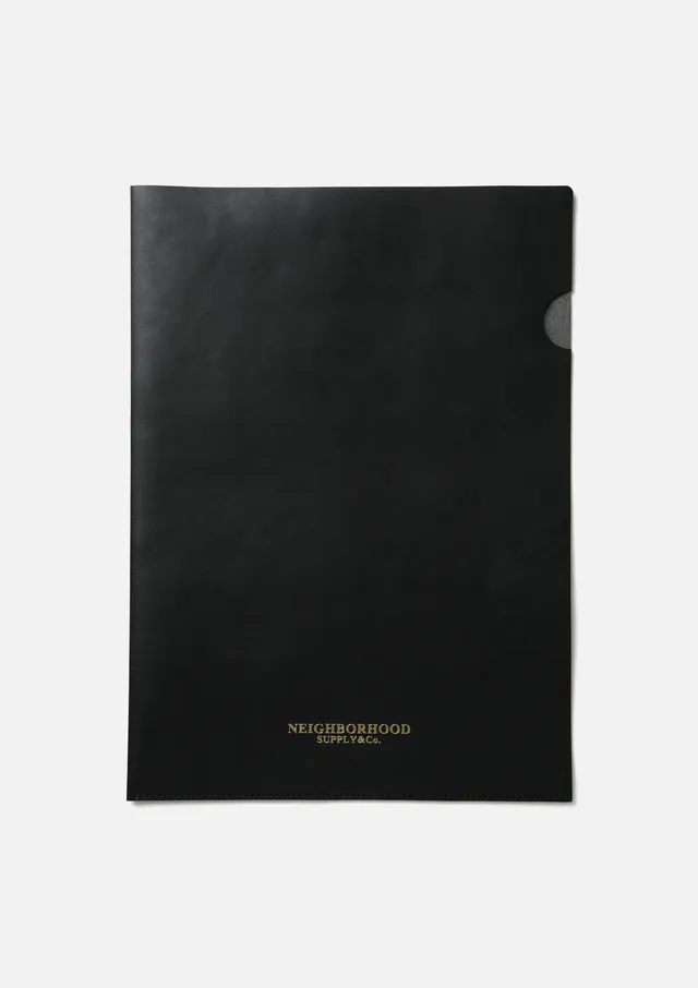 Neighborhood Leather Document Case Ledermappe Schwarz A4