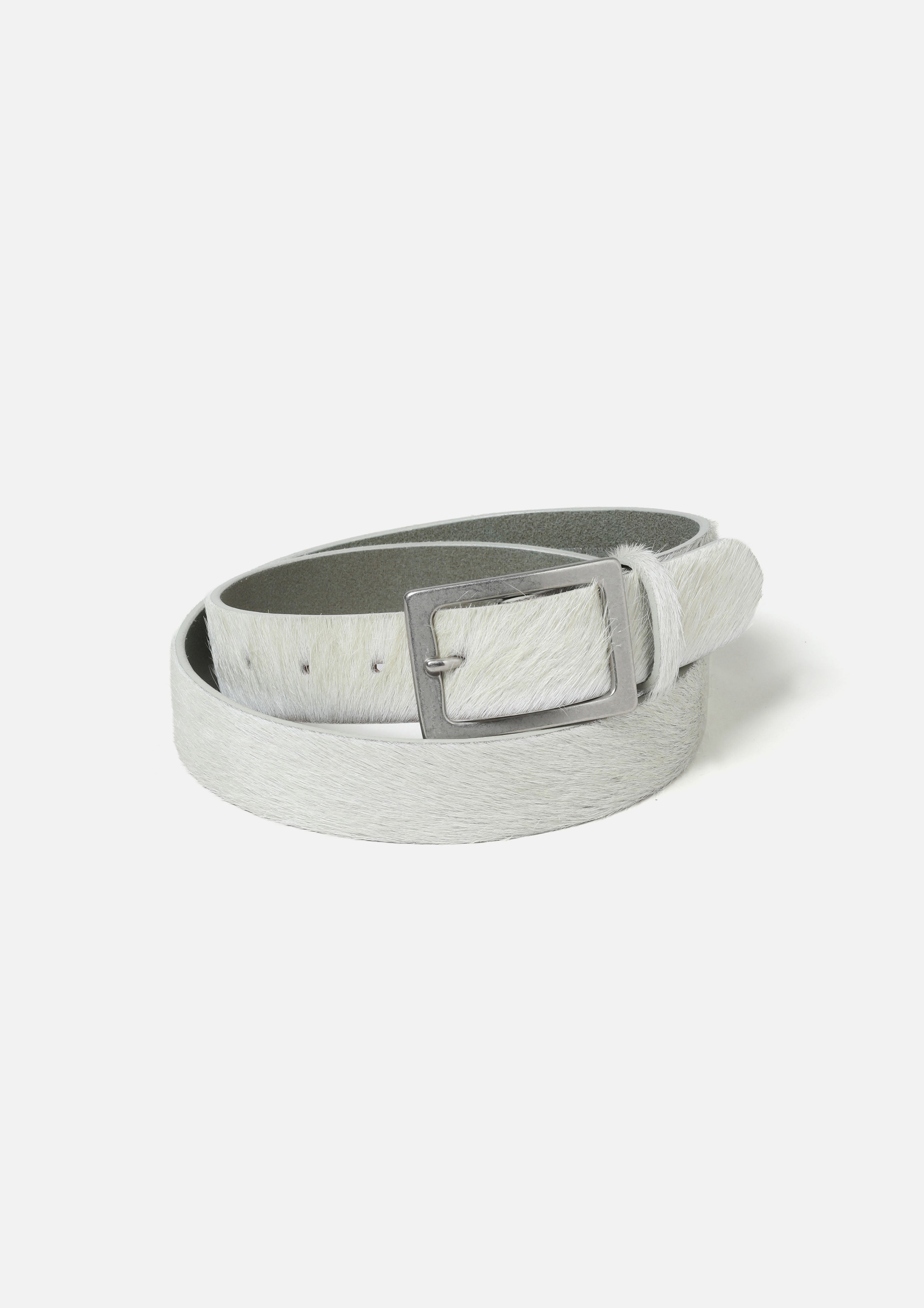 Neighborhood Hair-On Leather Belt Ledergürtel Grün M 32mm