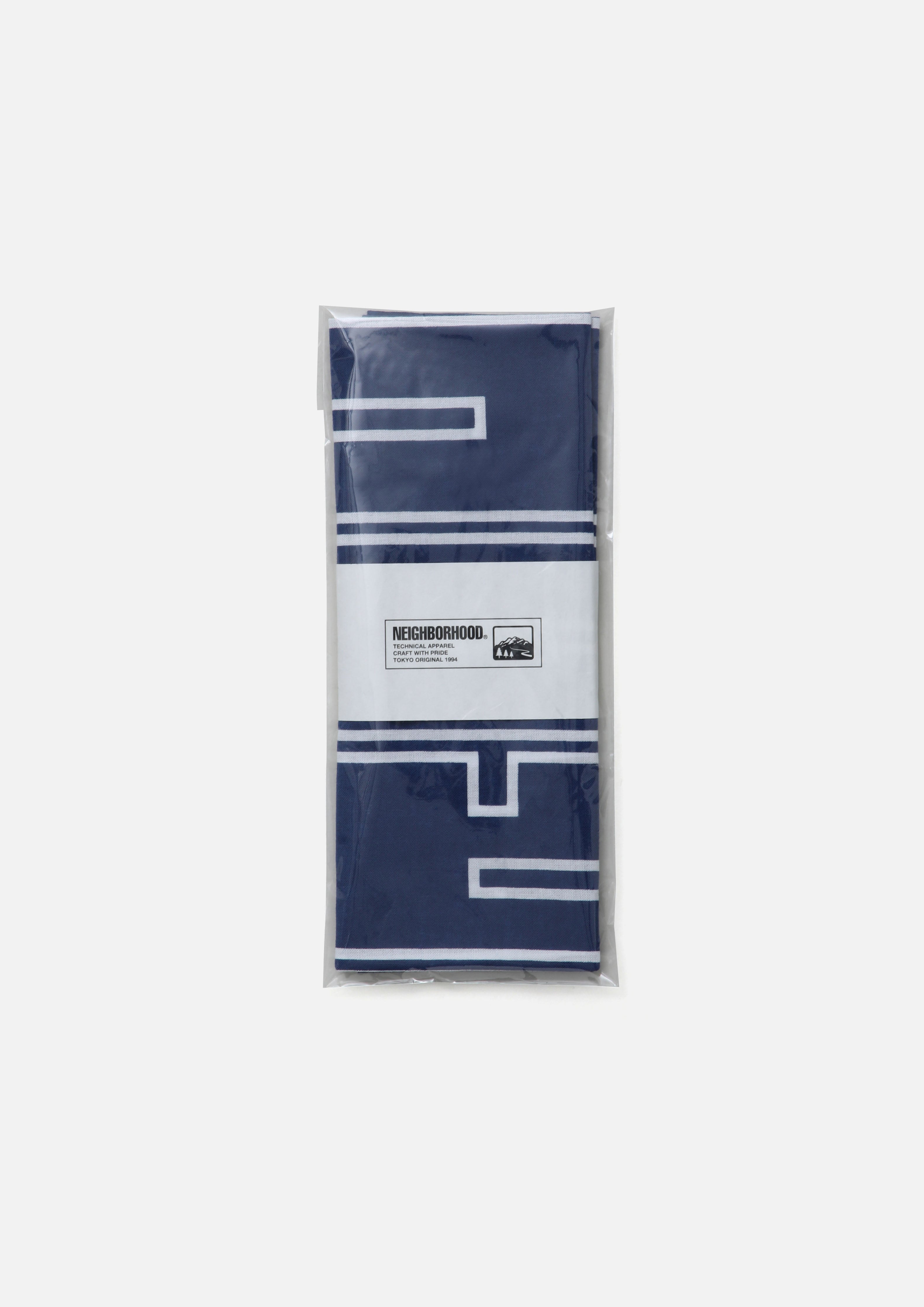 Neighborhood Kakumoji Tenugui Tuch Navy Baumwolle