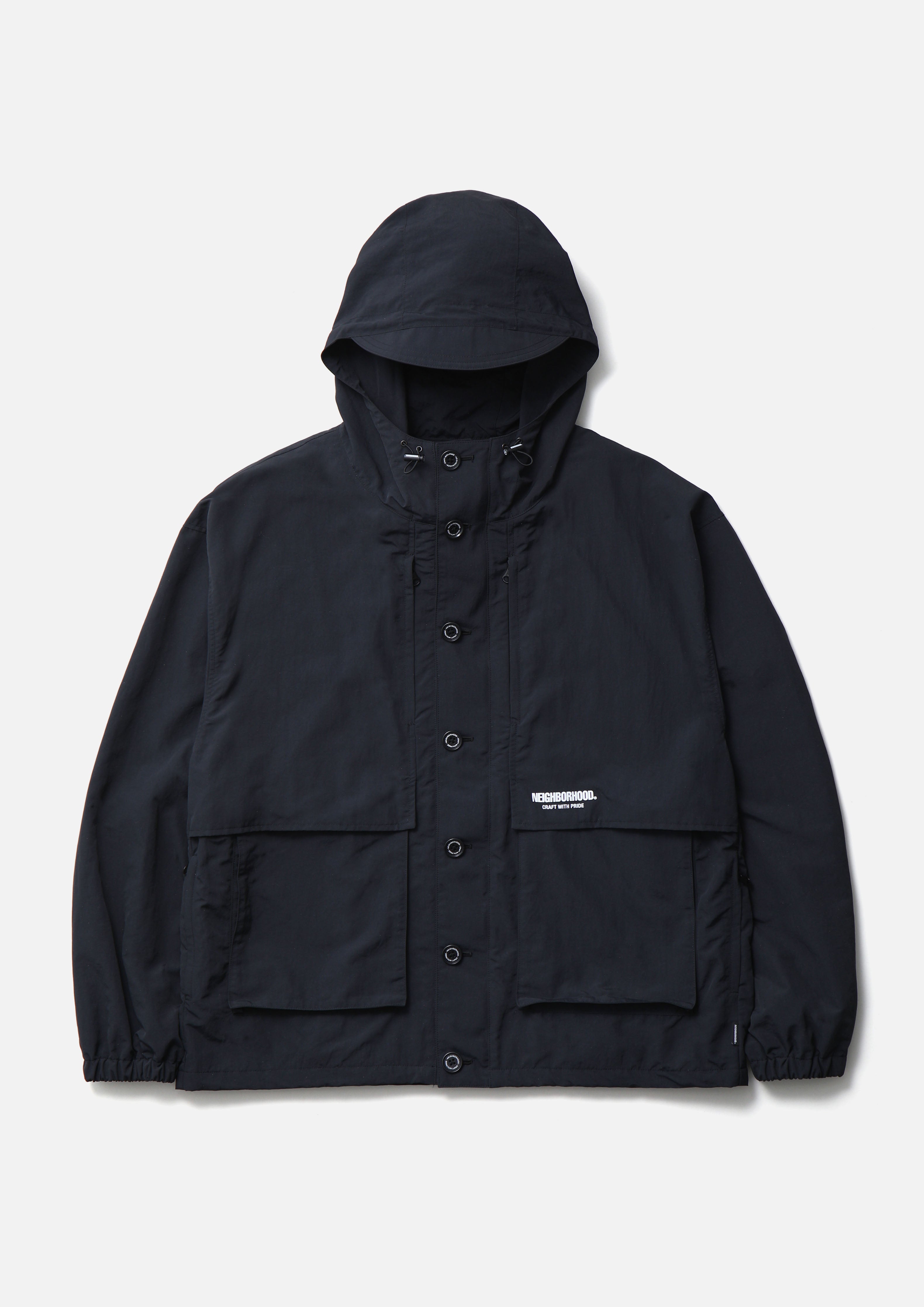 Neighborhood Utility MP Jacket Mountainparka Schwarz Nylon Kapuze