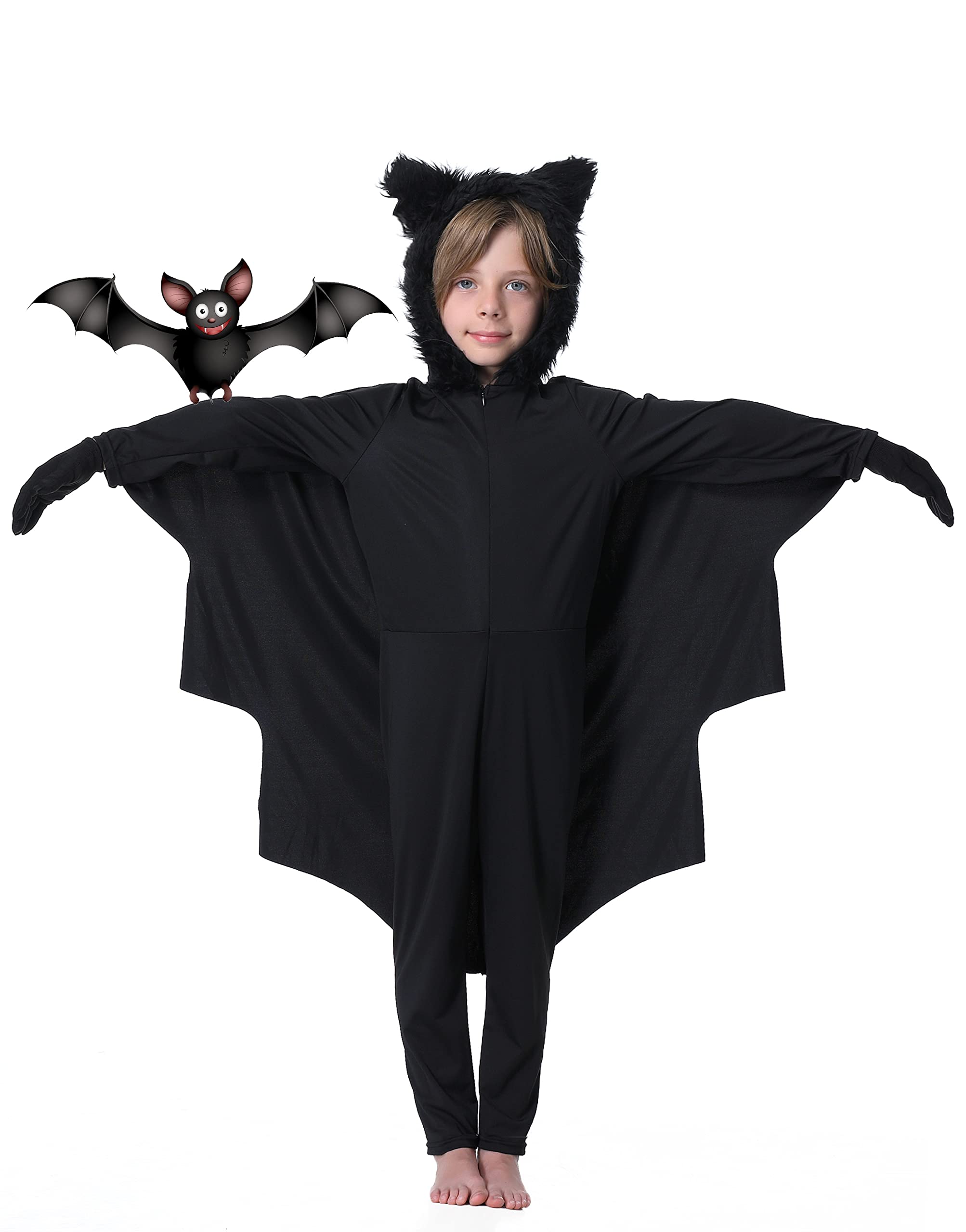 Fairycos Kinderkostüme Fledermaus Kostüm 110-116 für Fasching