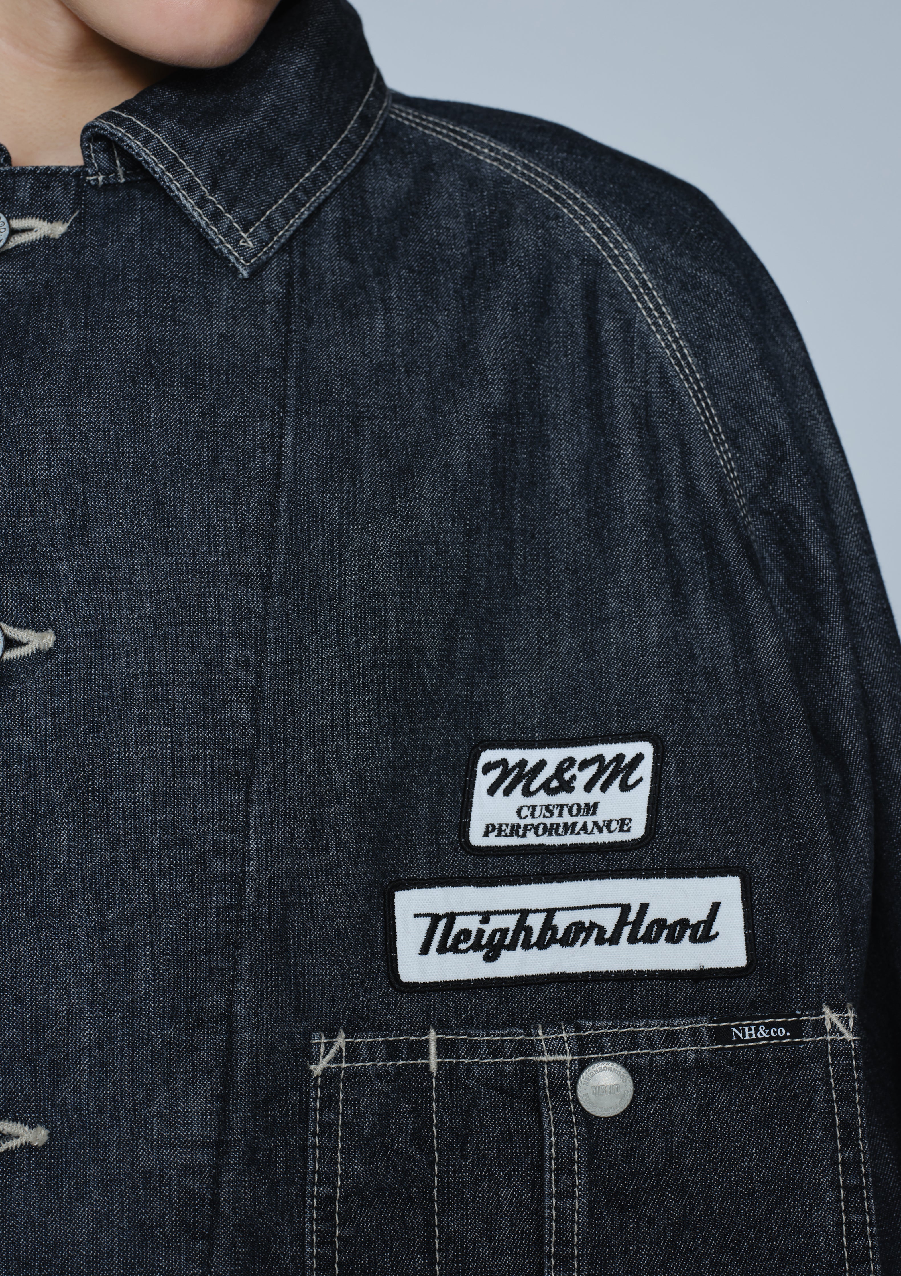 Neighborhood NH x M&M Coverall Jacke Jeans Indigo 11oz