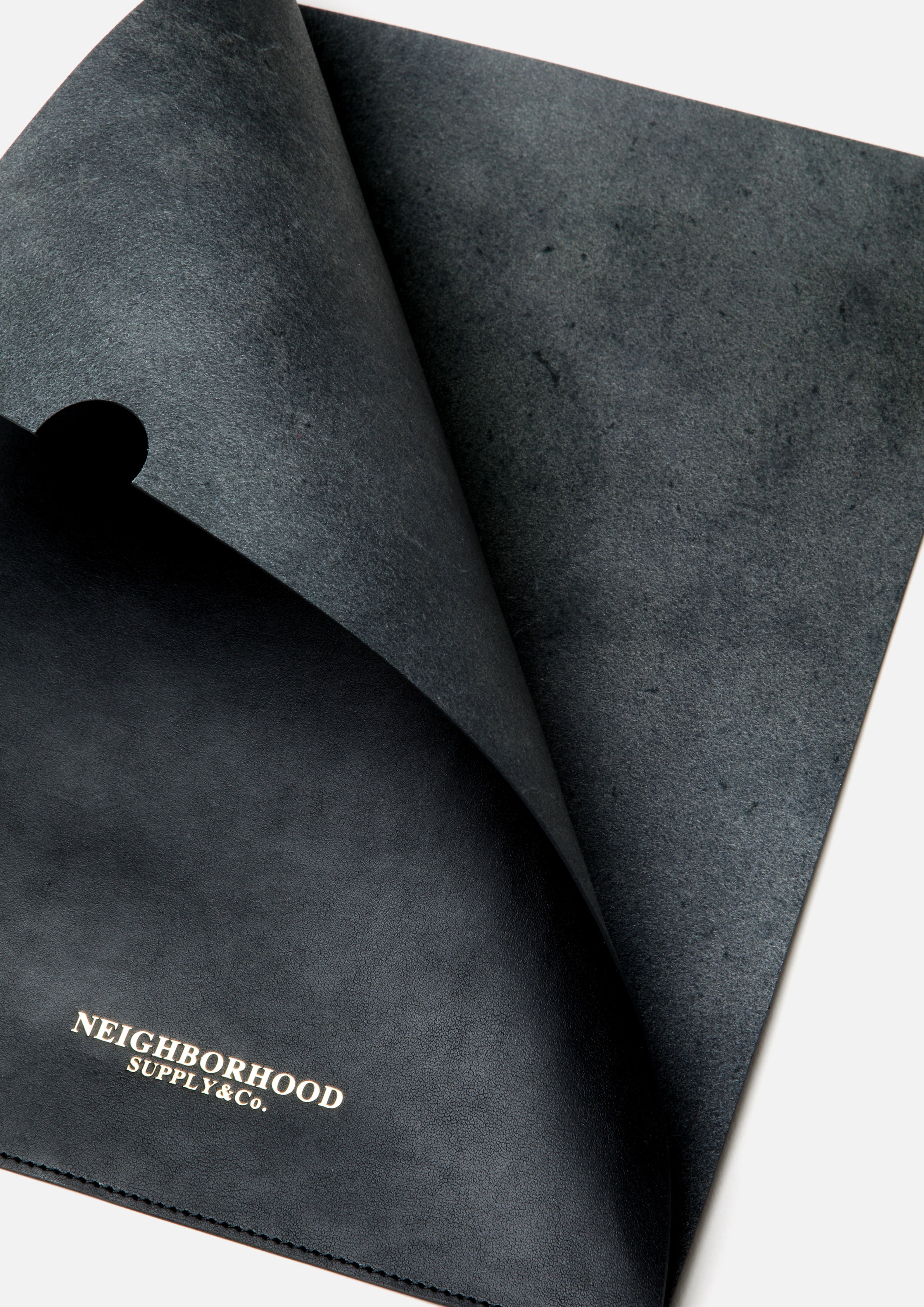 Neighborhood Leather Document Case Ledermappe Schwarz A4