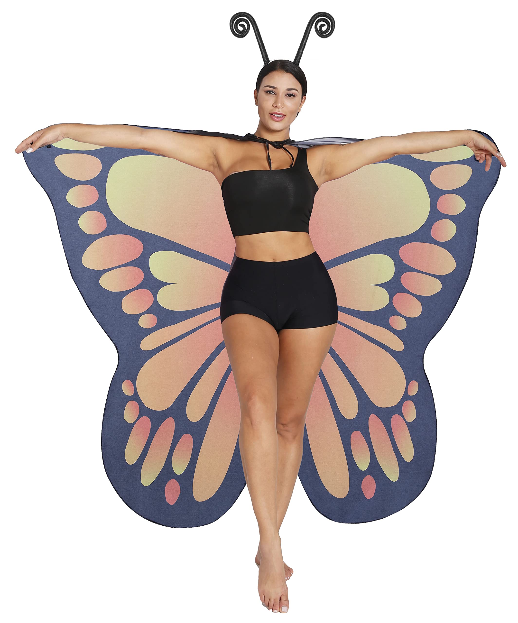 Fairycos Schmetterlingsflügel Kostüm Damen Chiffon