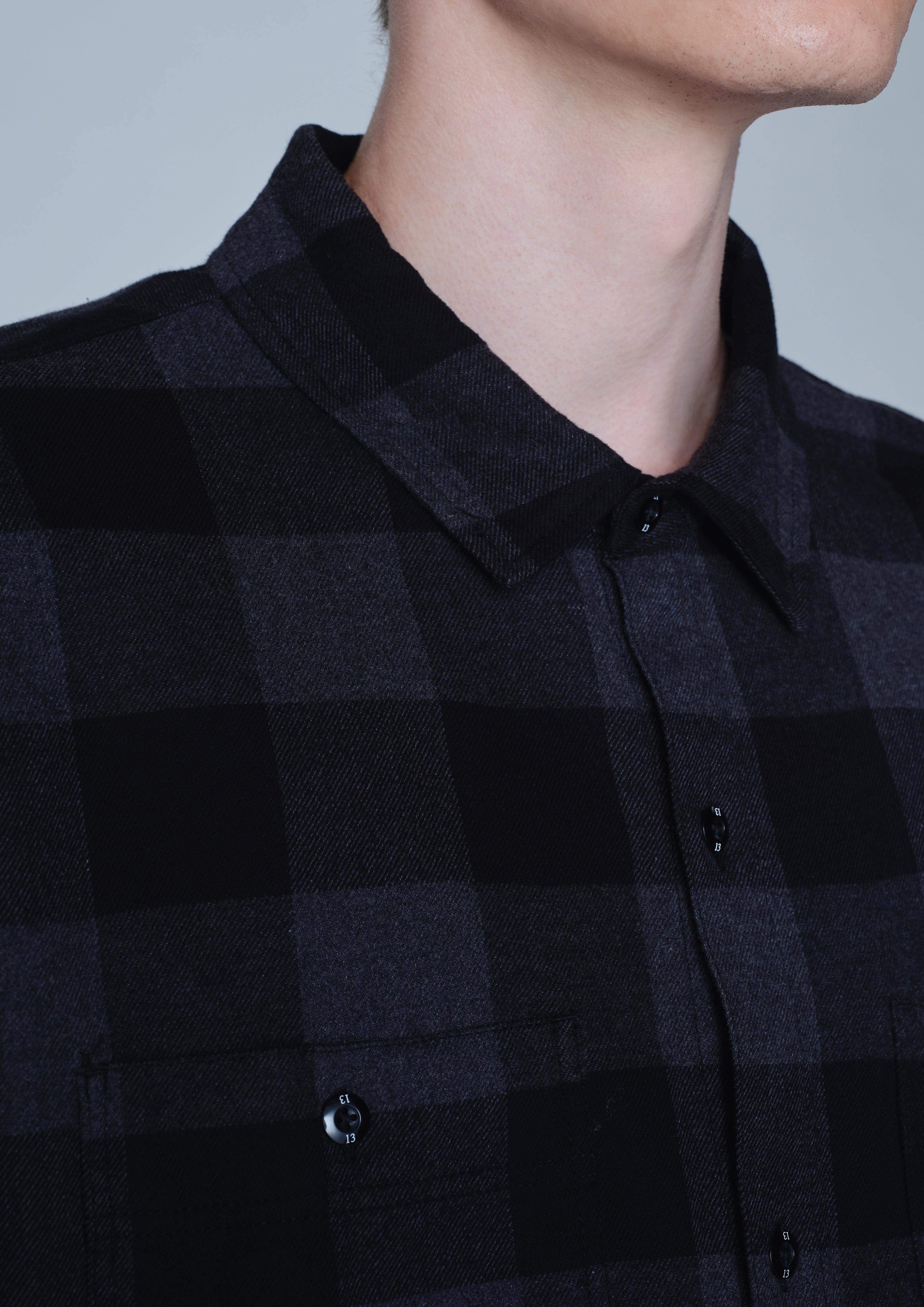 Neighborhood Buffalo Check Shirt LS Flanellhemd Blau Karo