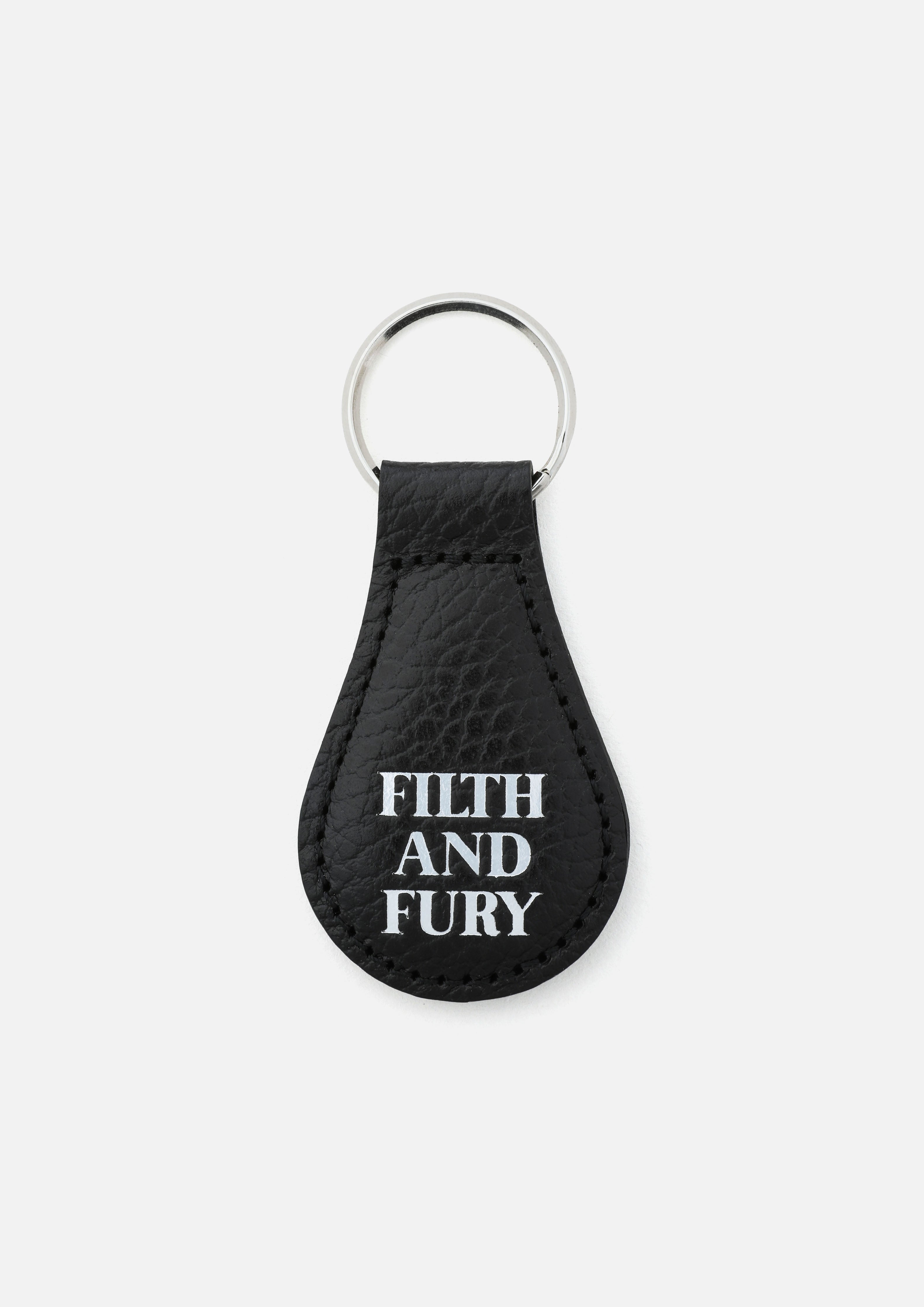 Neighborhood Leather Keyholder Leder-Schlüsselanhänger Schwarz Rindsleder