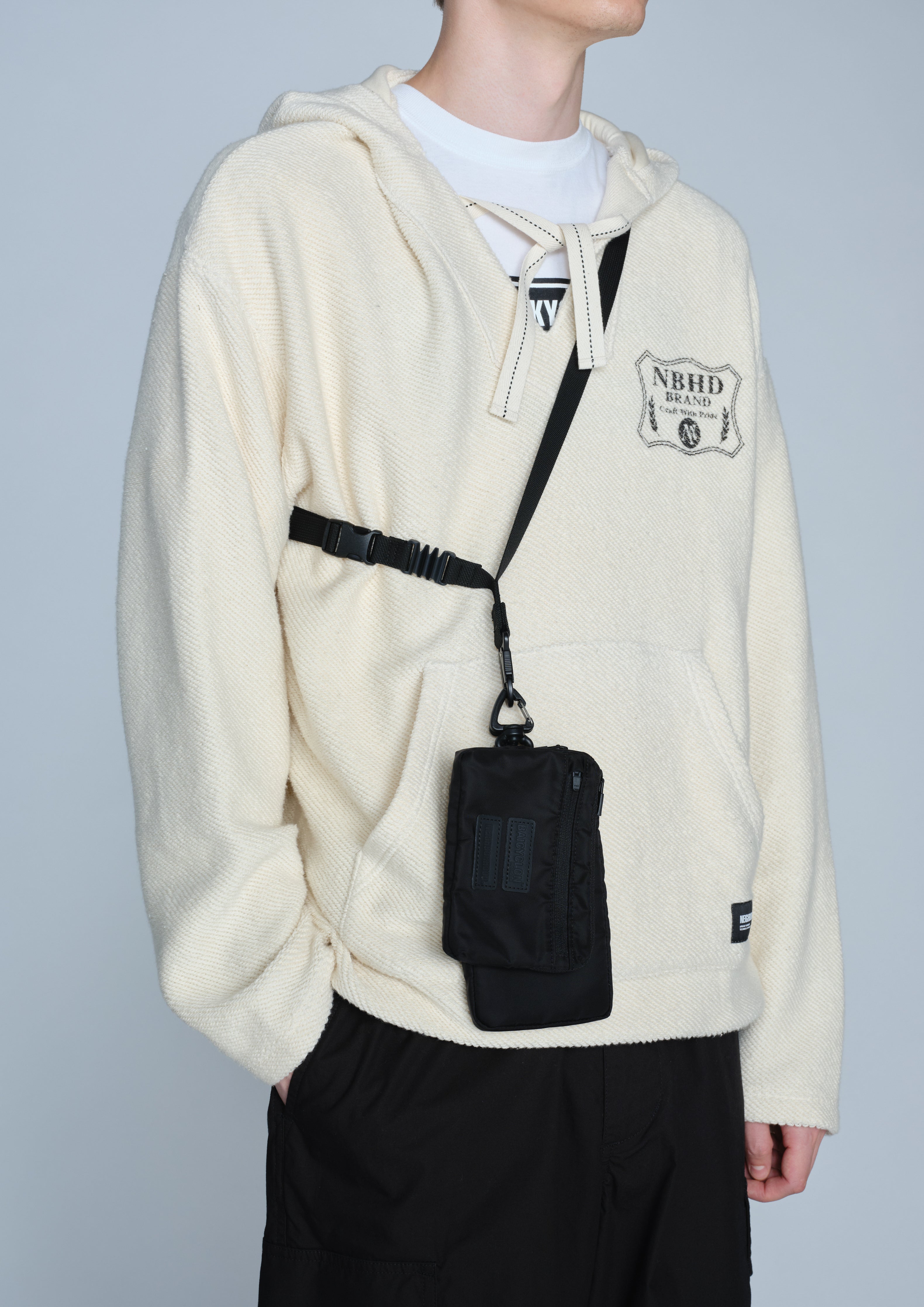 Neighborhood Combo Shoulder Umhängetasche Black Nylon