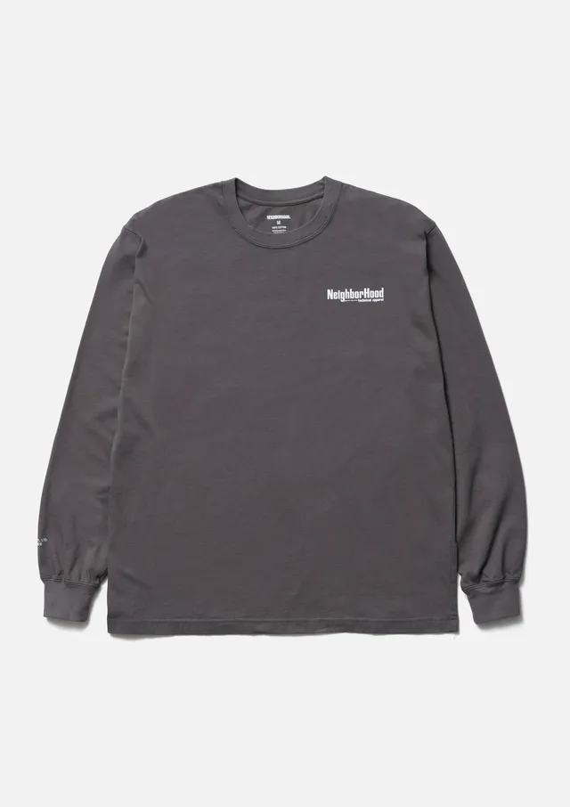 Neighborhood NH Tee LS-14 Langarmshirt Charcoal Baumwolle