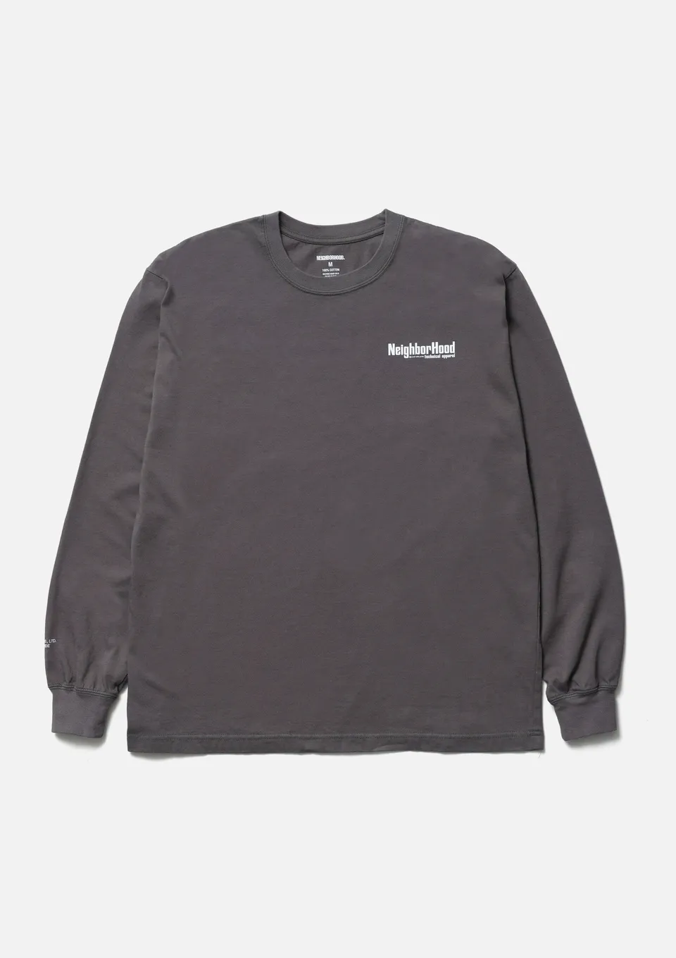 Neighborhood NH Tee LS-14 Langarmshirt Charcoal Baumwolle