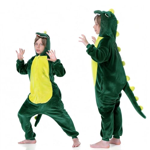 Fairycos Dino Jumpsuit Kinderkostüm 116-122 Dinosaurier