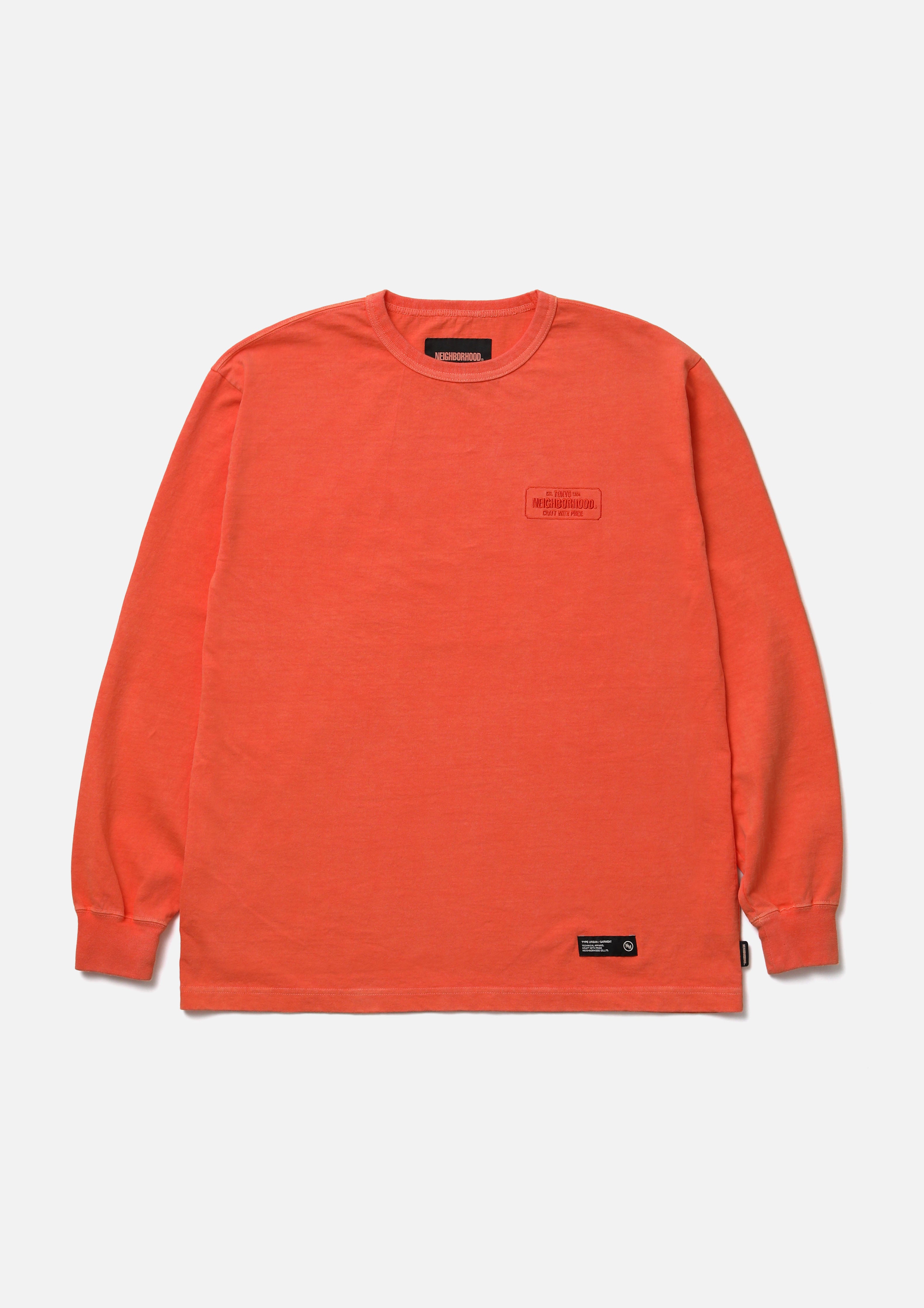 Neighborhood Pigment Crewneck LS Longsleeve Olive Drab Baumwolle