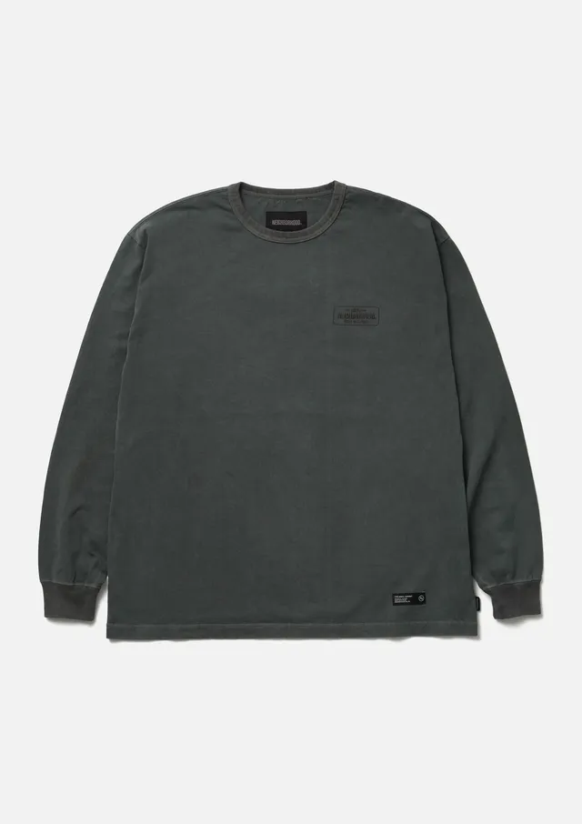 Neighborhood Pigment Crewneck LS Longsleeve Olive Drab Baumwolle