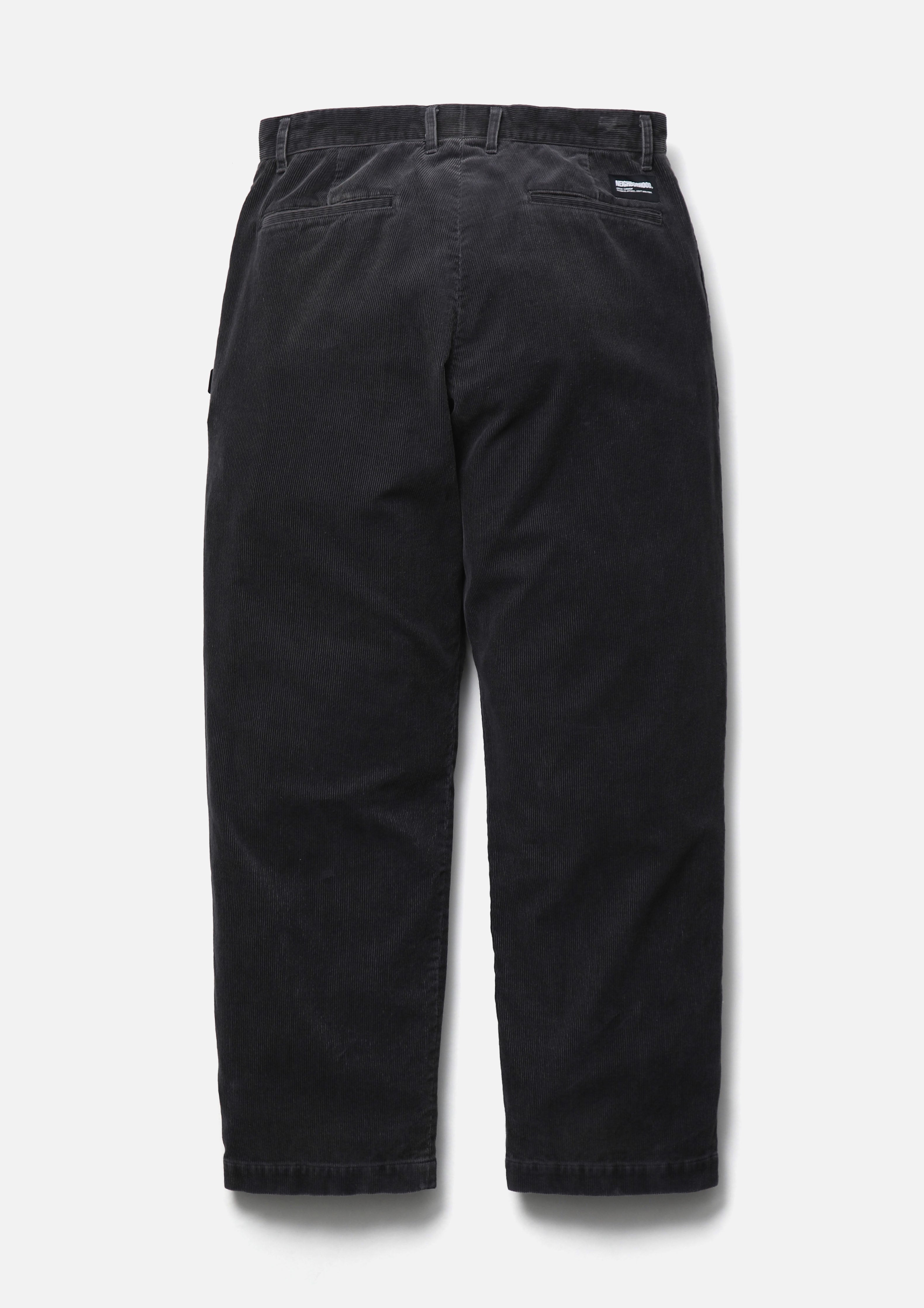 Neighborhood Washed Corduroy Plain Pants Cordhose Schwarz