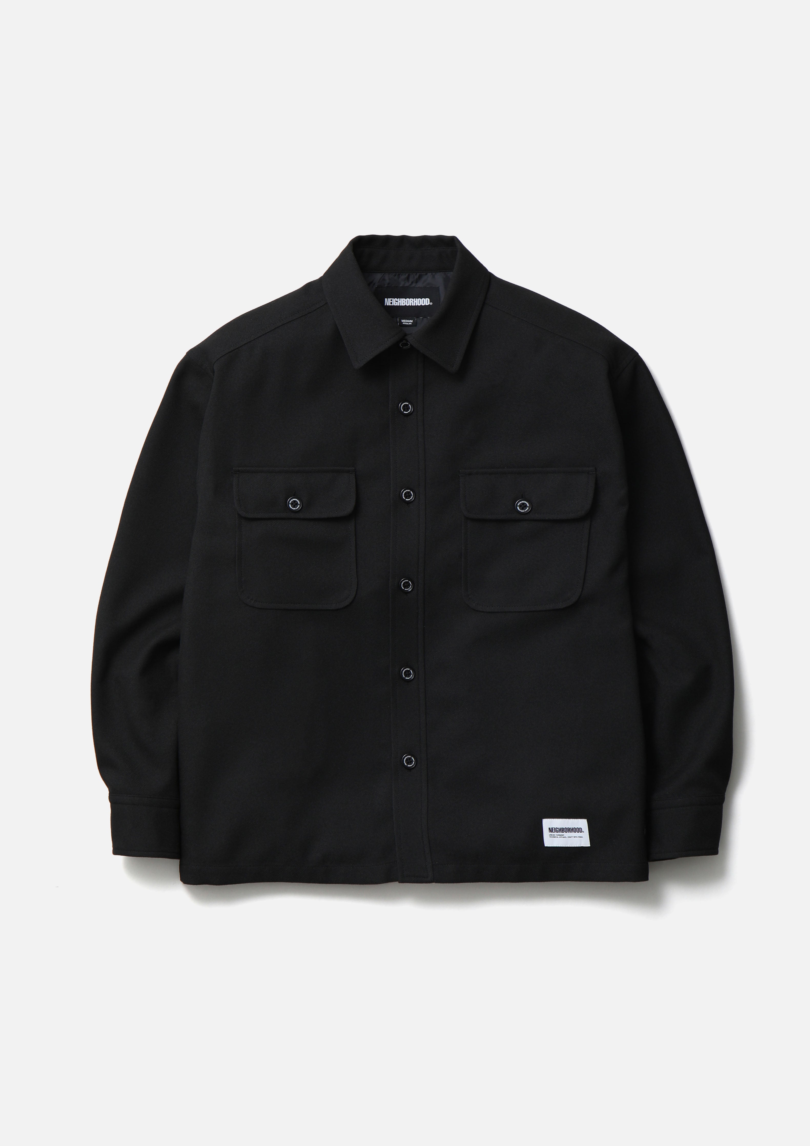 Neighborhood CPO Shirt LS Überhemd Black Tech-Tweed